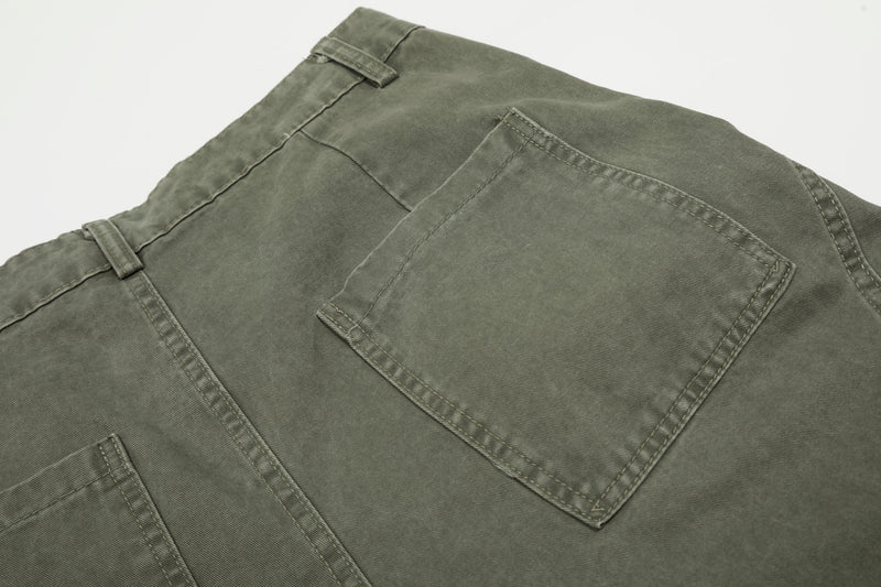 Omirad Heavy-Wash Wide-Leg Cargo Pants | Oversized Streetwear