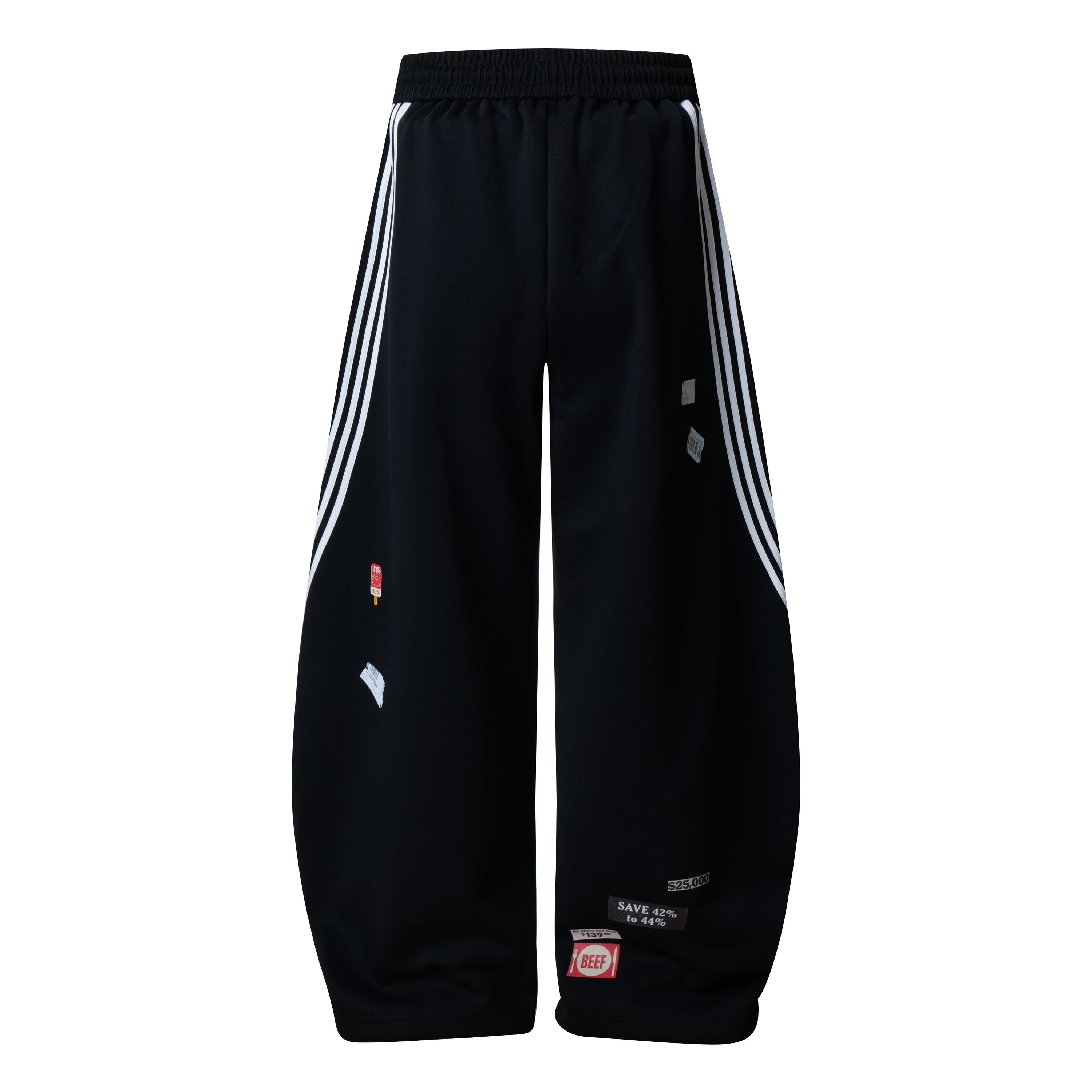 Omirad Patch Graphic Track Pants | Wide-Leg Streetwear