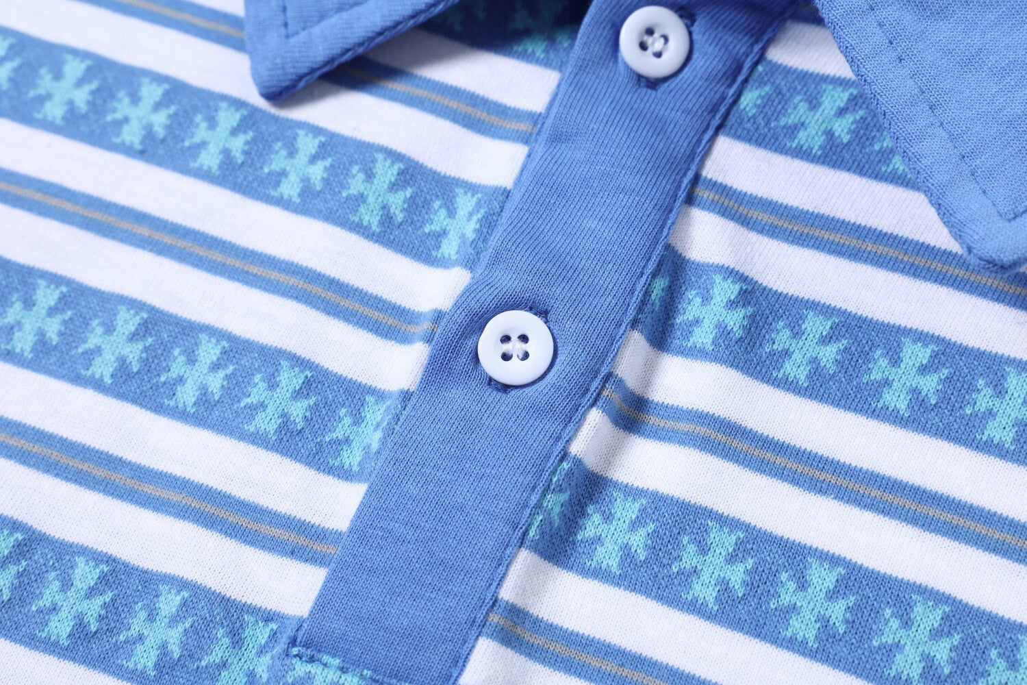 Heritage Stripe Long Sleeve Polo | Streetwear Cross Graphic