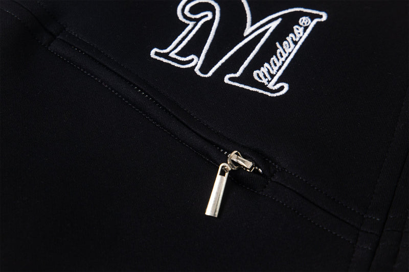 Omirad Plaid-Trim Track Jacket with Embroidered Logo & Pins