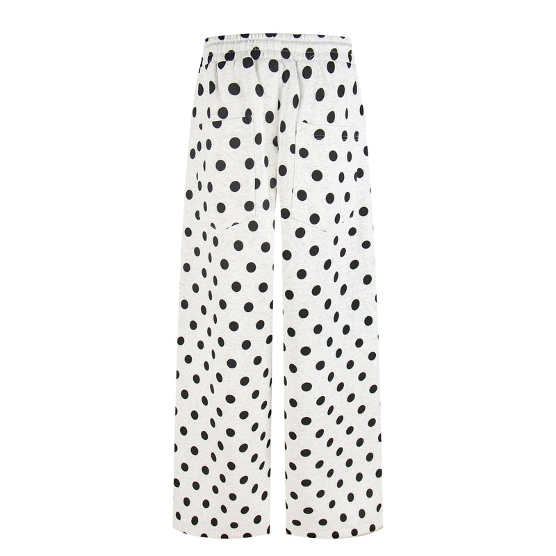 Battle Kid Polka Dot Wide-Leg Cargo Pants with Charms