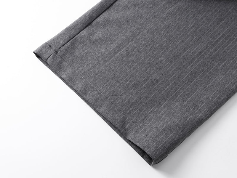 Pinstripe Wrap Wide-Leg Trousers | Avant-Garde Tailored Pants