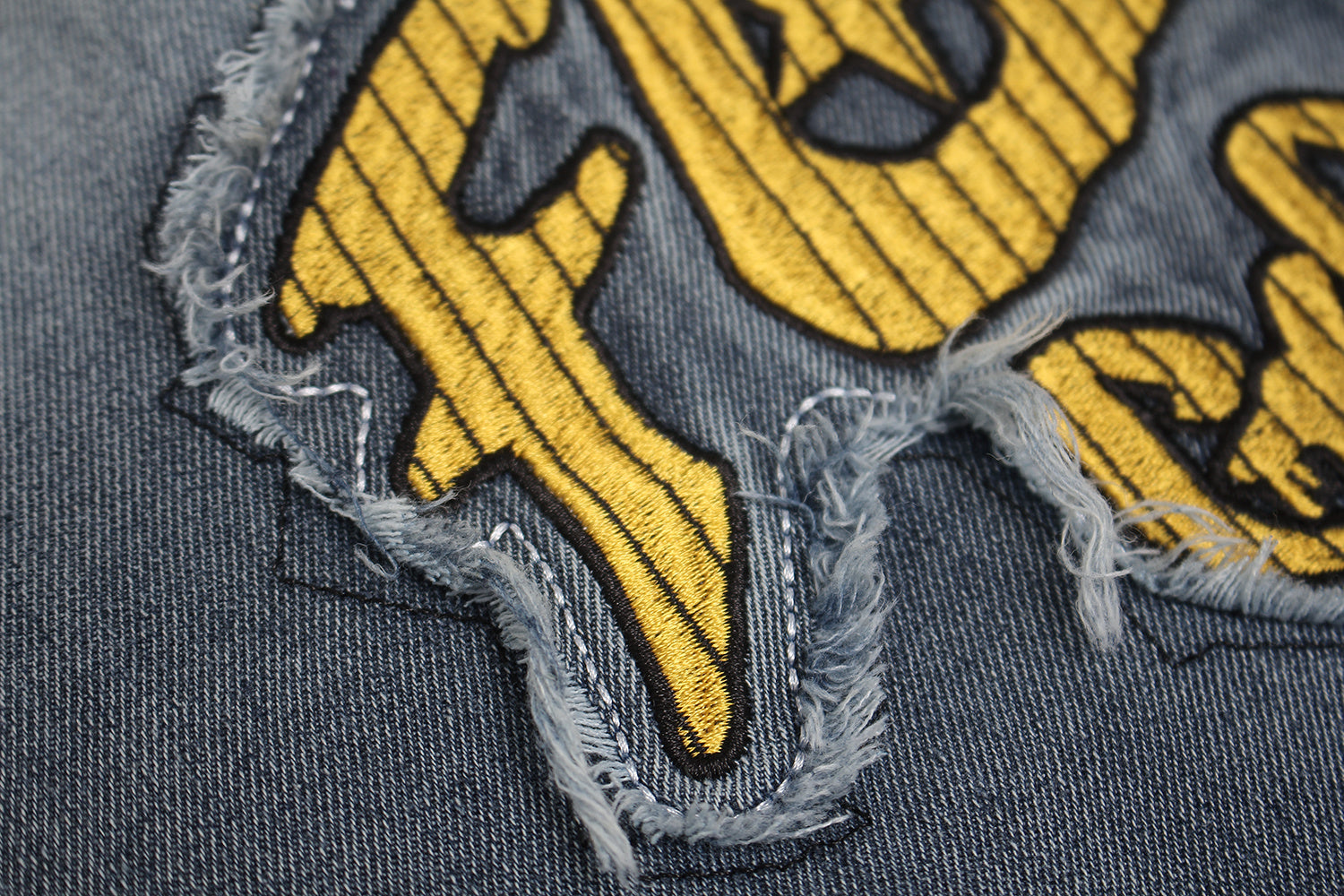Vintage Washed Distressed Embroidery Graphic T-Shirt