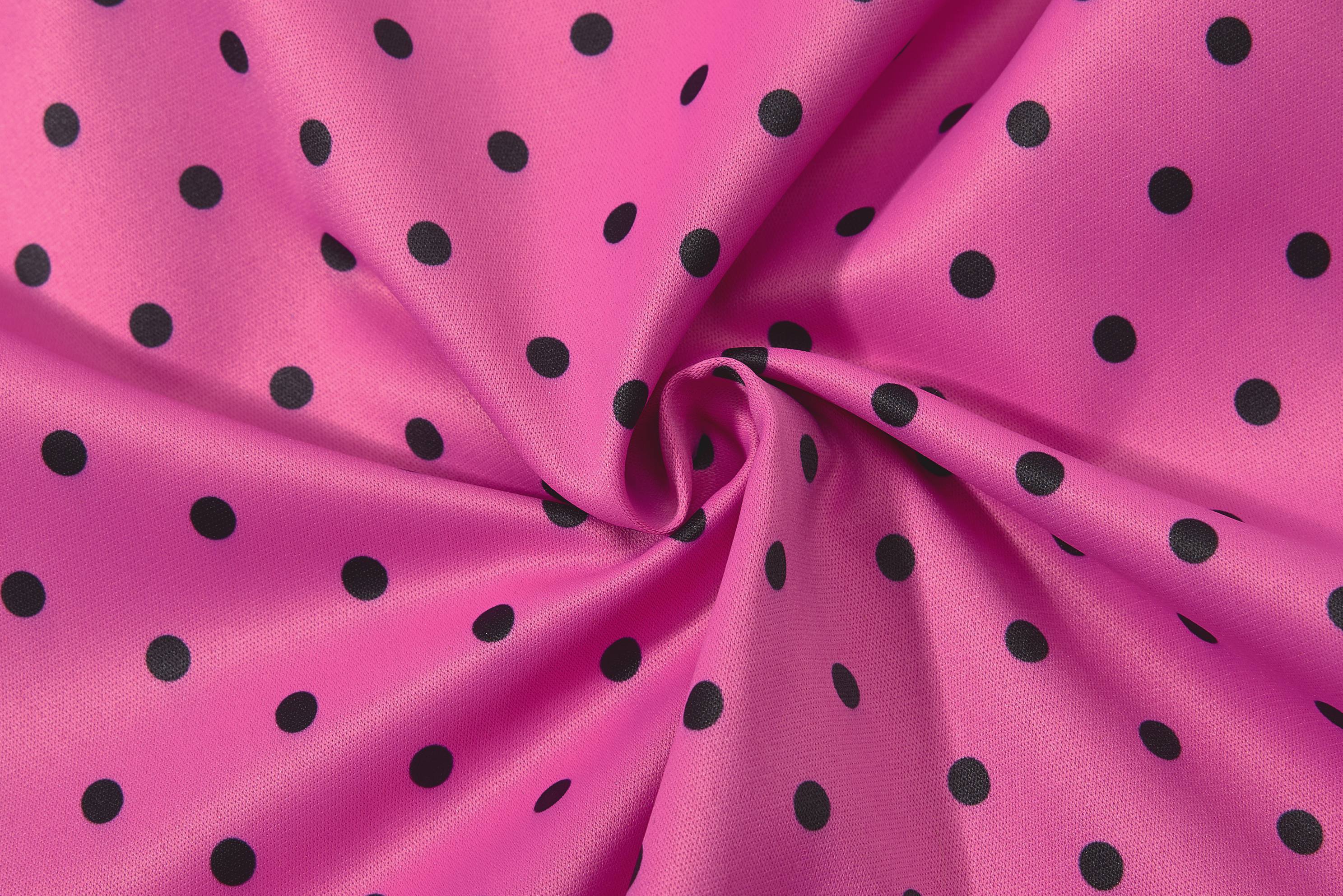Polka Dot Wide-Leg Track Pants with Side Stripes | SEAKOFF