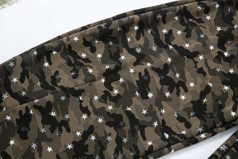 Omirad Star Camo Wide-Leg Sweatpants | Military Streetwear