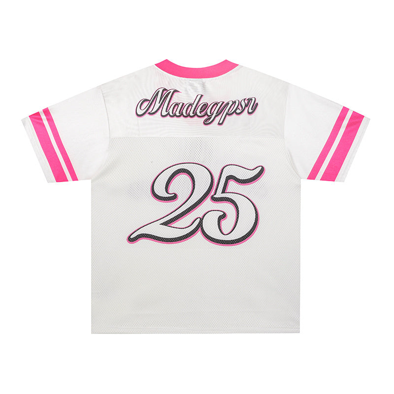 Madegypsr Pink Star 25 Mesh Football Jersey | Streetwear