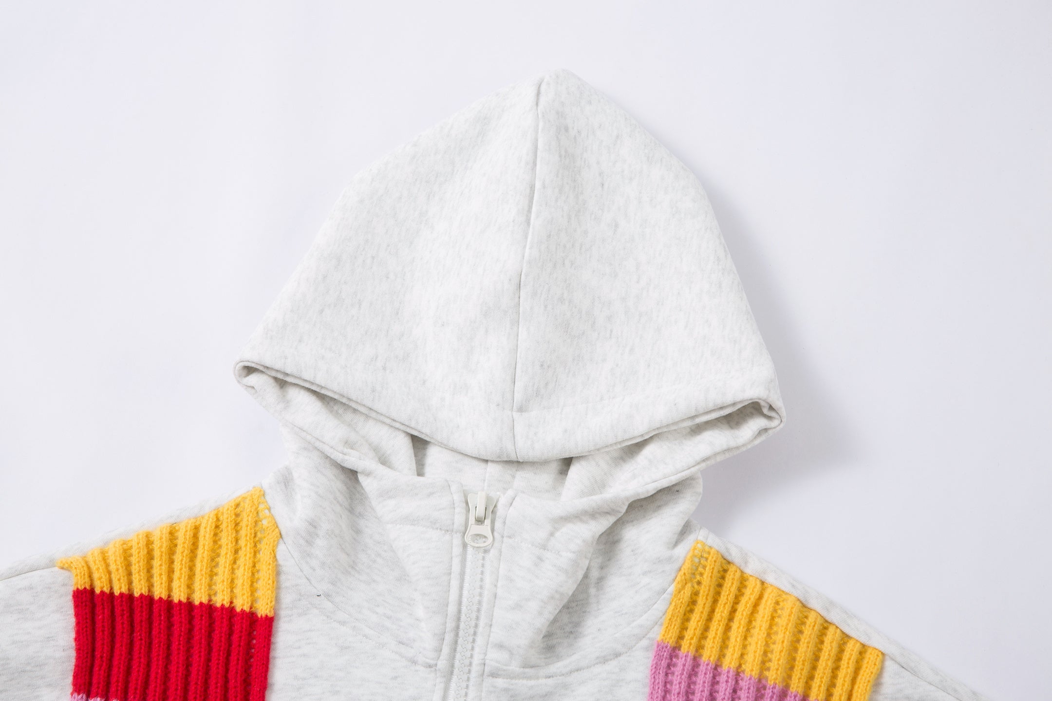 Color-Block Scarf Hooded Zip Jacket | Streetwear Hoodie
