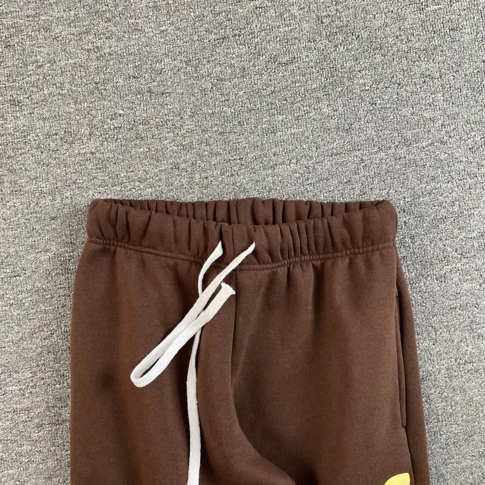 Syna World Brown Yellow Graffiti Print Joggers