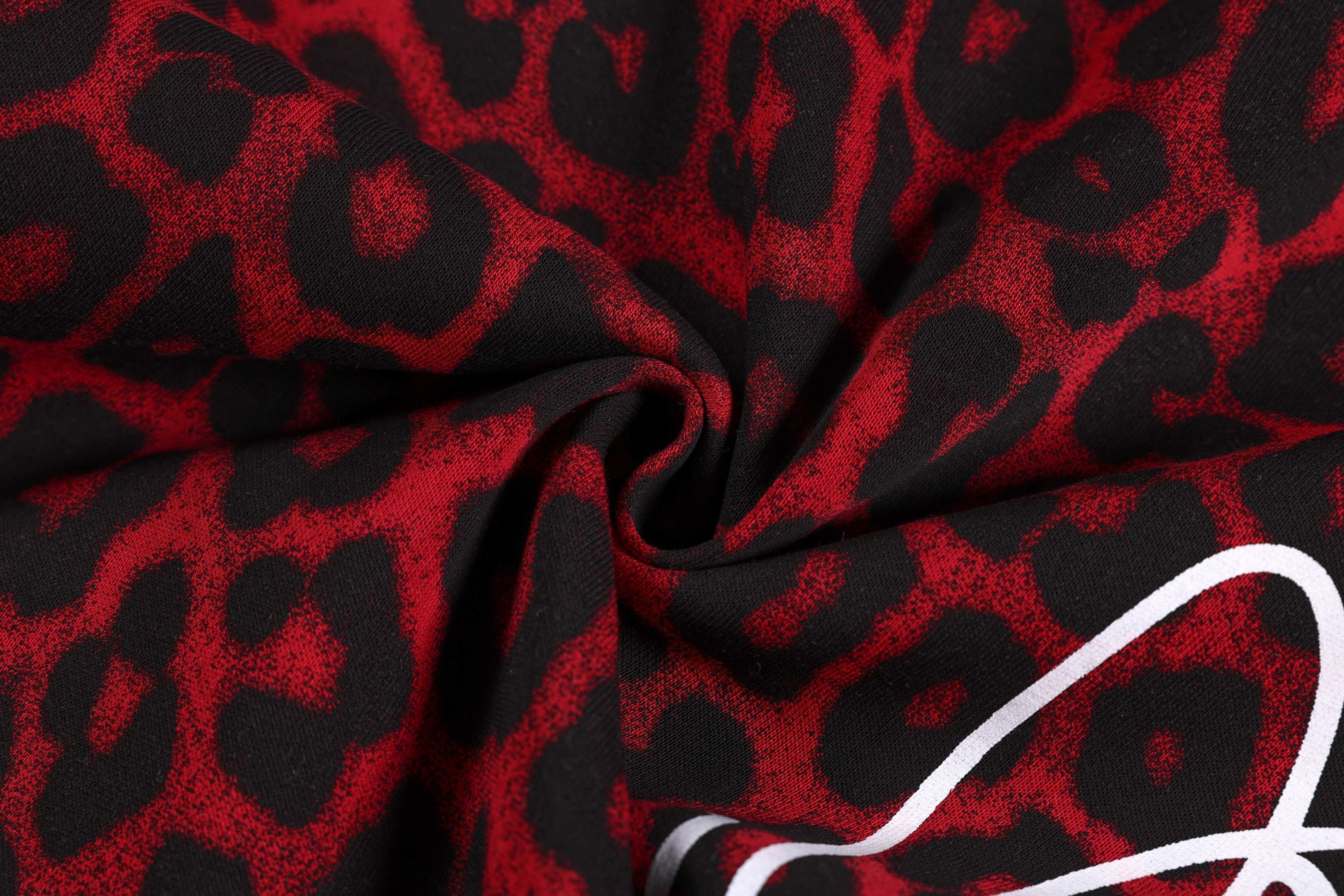 Omirad Leopard Panel Sweatpants | Wide-Leg Streetwear