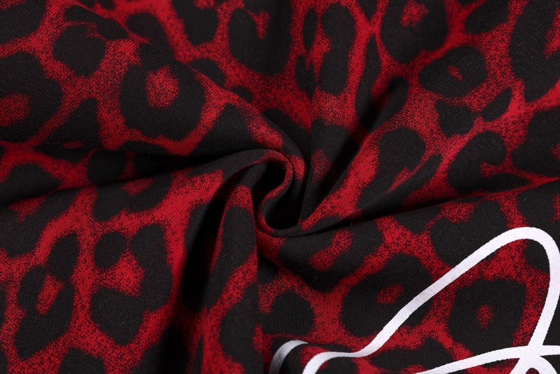 Omirad Leopard Panel Sweatpants | Wide-Leg Streetwear