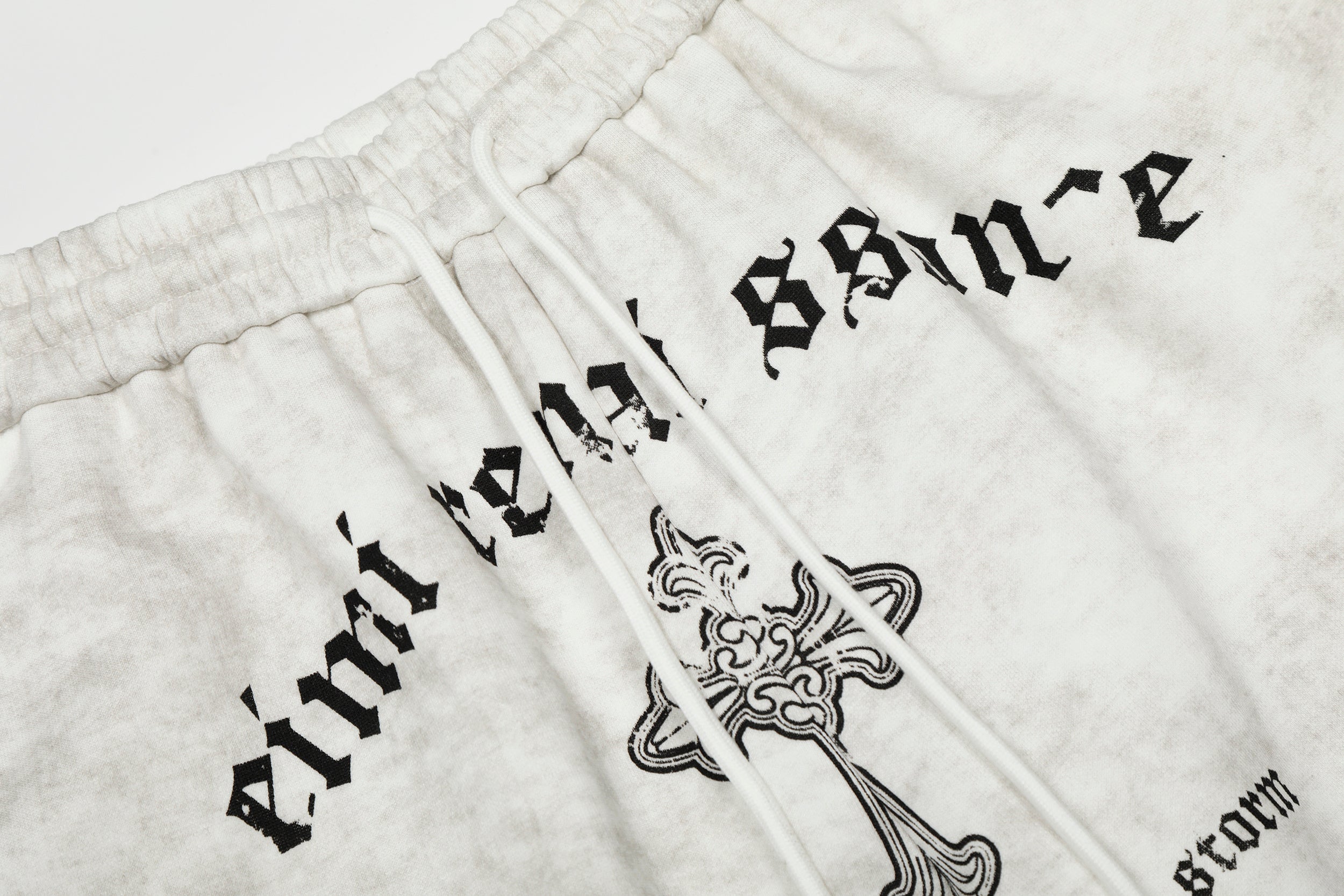 Omirad Vintage Wash Gothic Graphic Sweatpants | Wide Leg