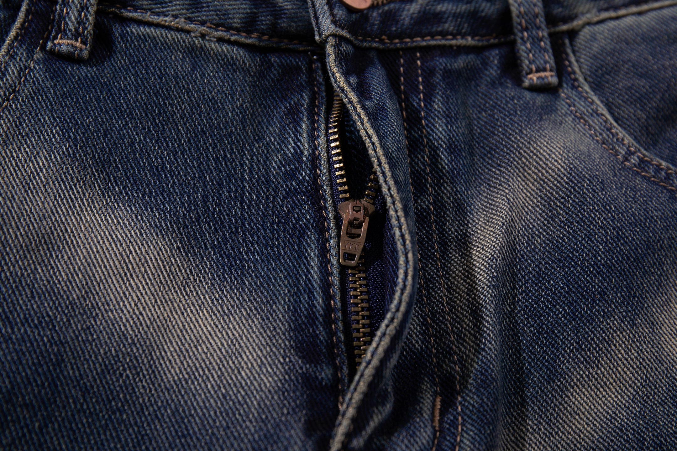 Curve-Panel Smoke-Fade Wide-Leg Jeans | Vintage Blue Denim