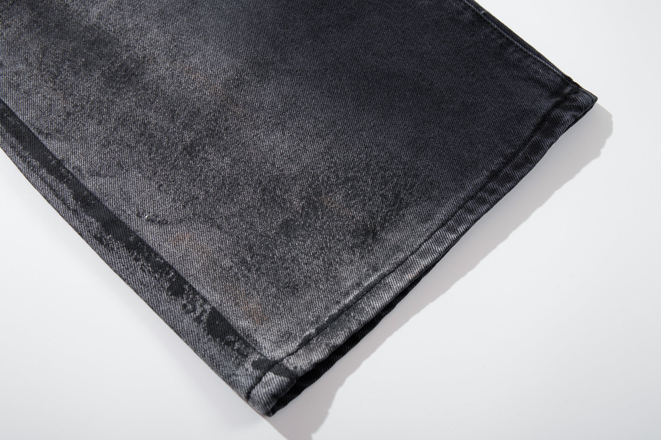 Omirad Smoke-Texture Wide-Leg Jeans | Dark Washed Denim