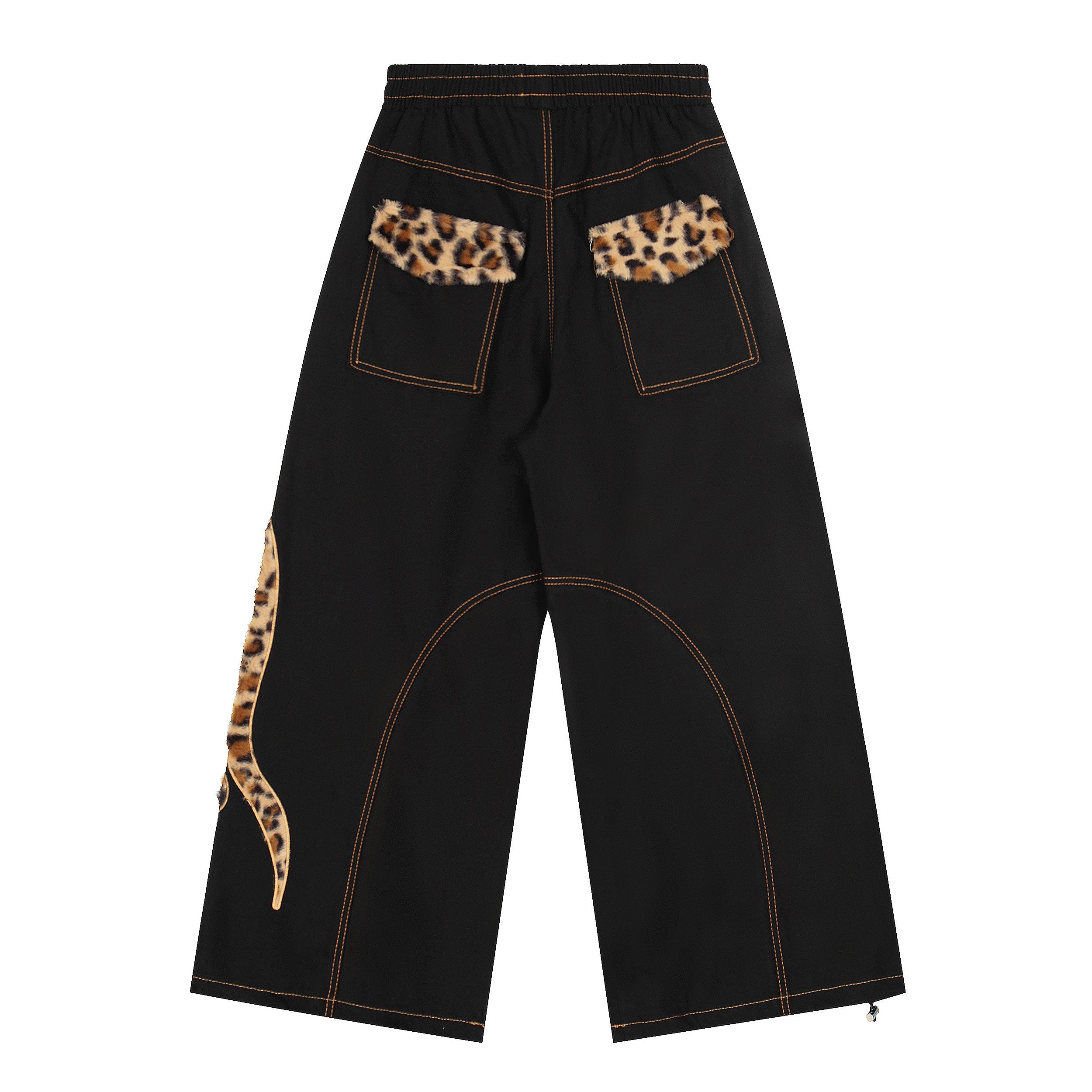 Omirad Leopard Patch Wide-Leg Pants | Bold Street Style