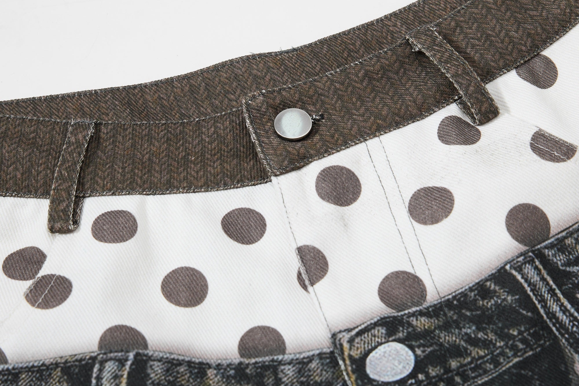 Layered Punk Denim Jorts | Wide-Leg Y2K Streetwear Shorts