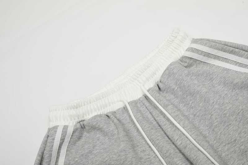Heart & Daisy Chenille Patch Wide-Leg Track Pants