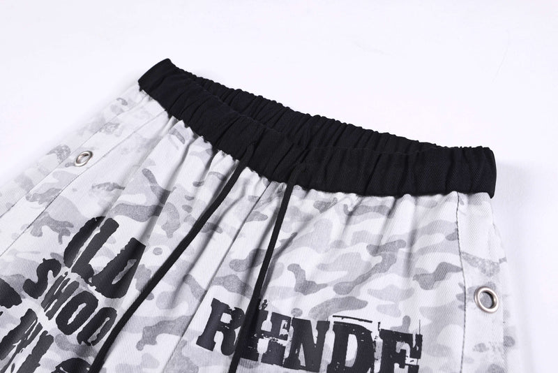 Omirad Camo Graphic Cargo Pants | Wide-Leg Streetwear