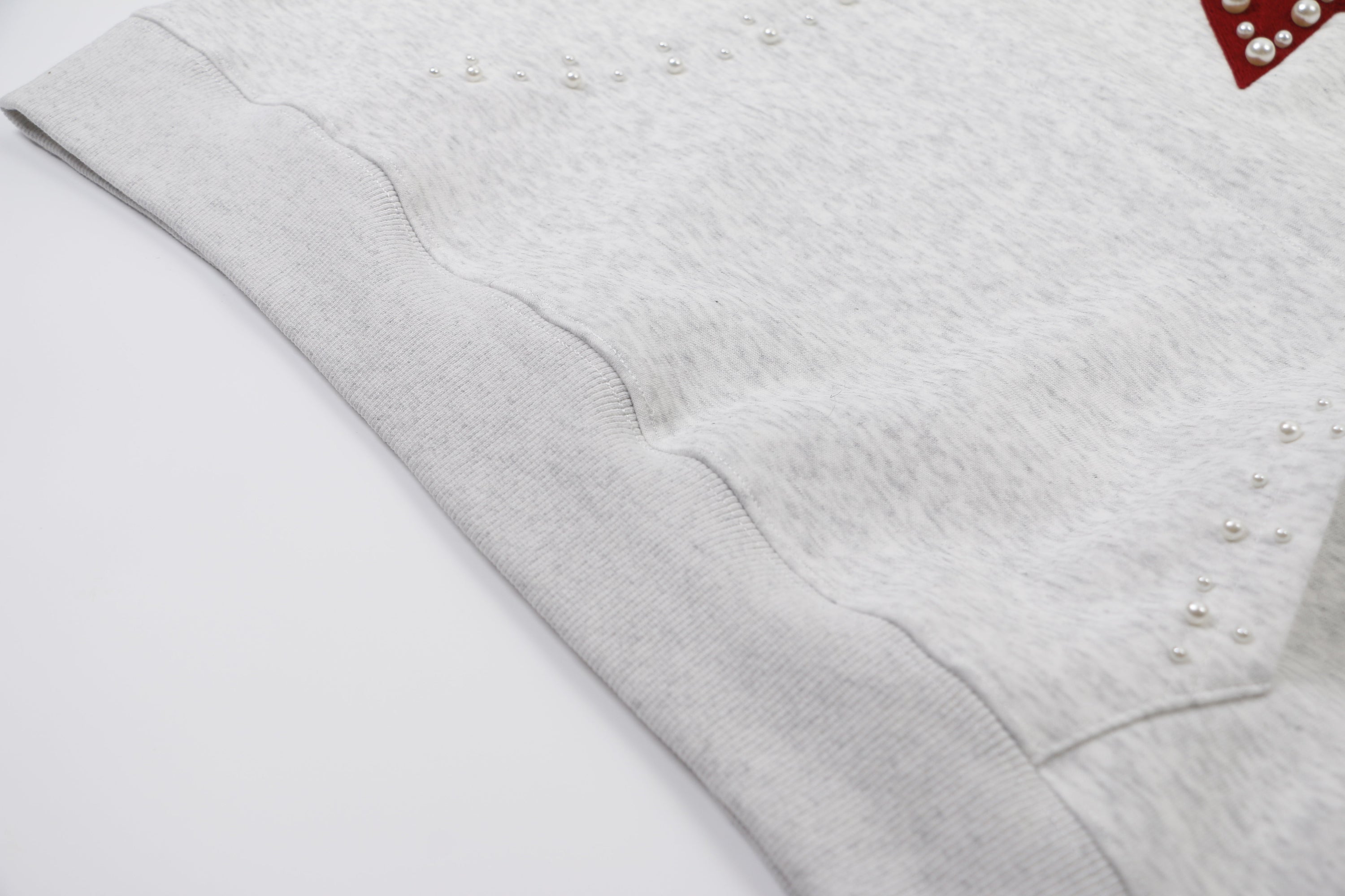 Star & Number Appliqué Pearl Stud Hoodie | Streetwear