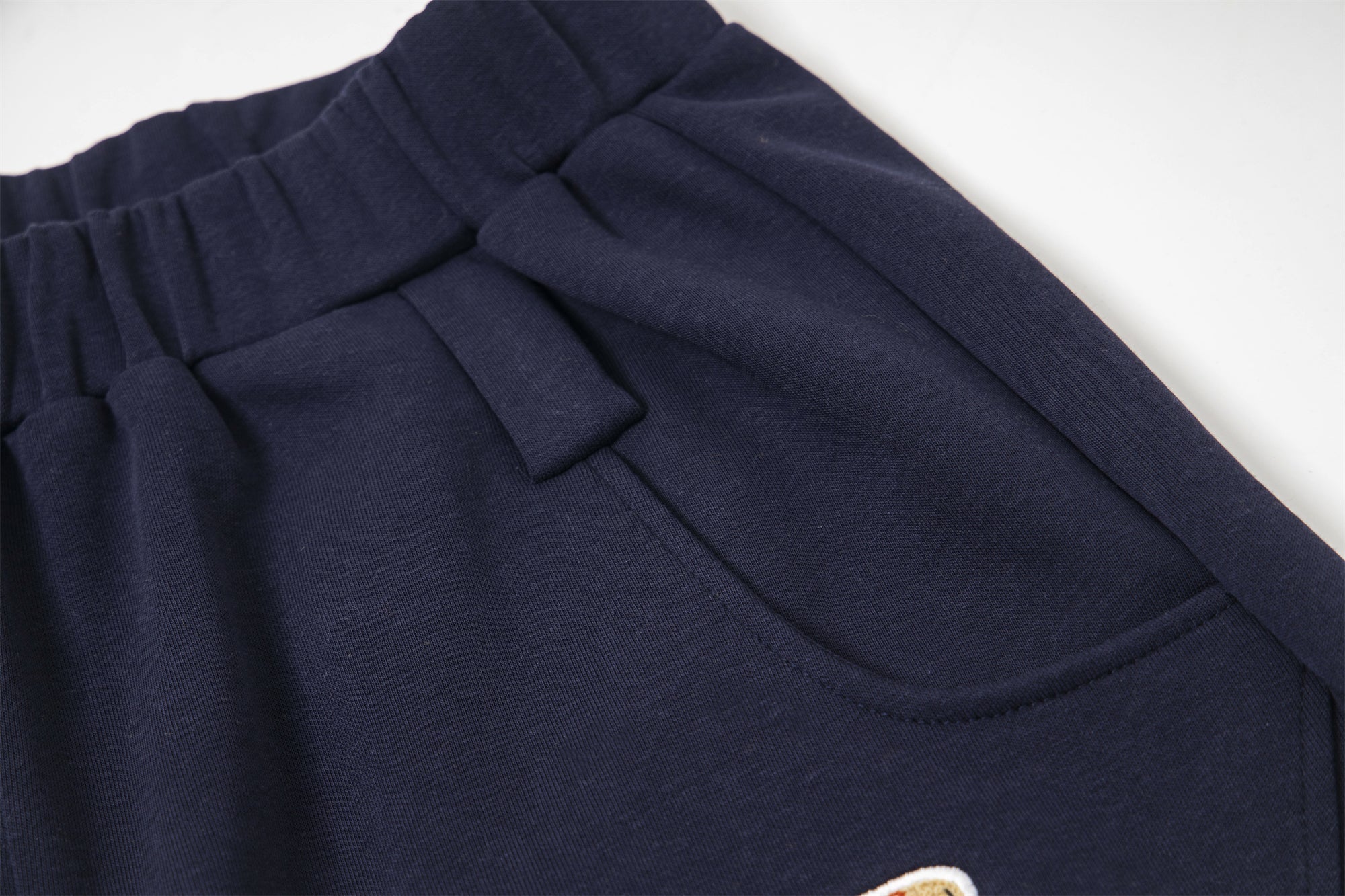 Plaid-Tied Wide-Leg Sweatpants with Chenille Patch | Makenochoice