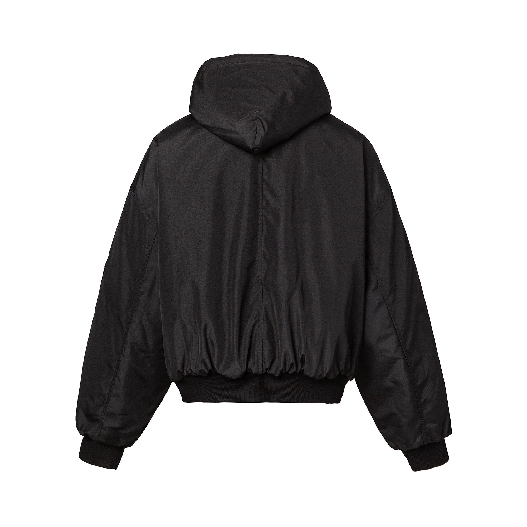 Omirad Dual-Zip Hooded Tech Puffer Jacket | Black Oversized