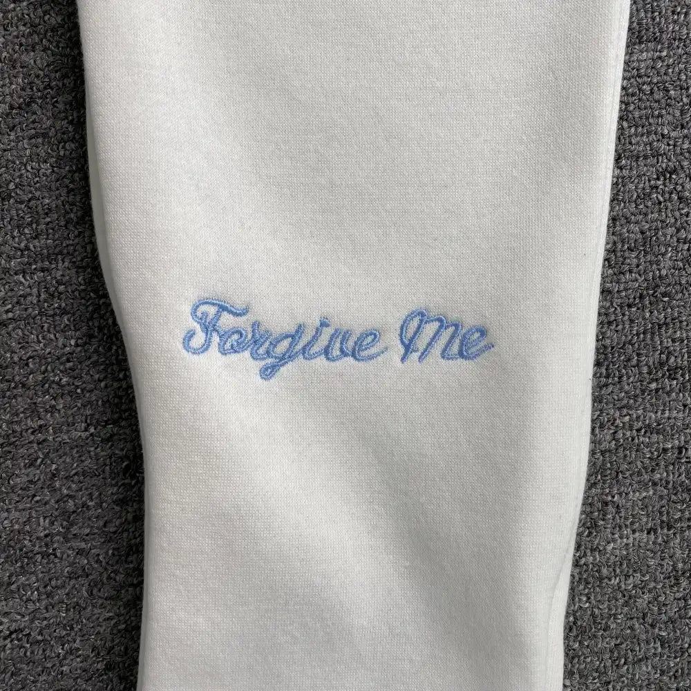 Syna World White Forgive Me Script Jogger Pants