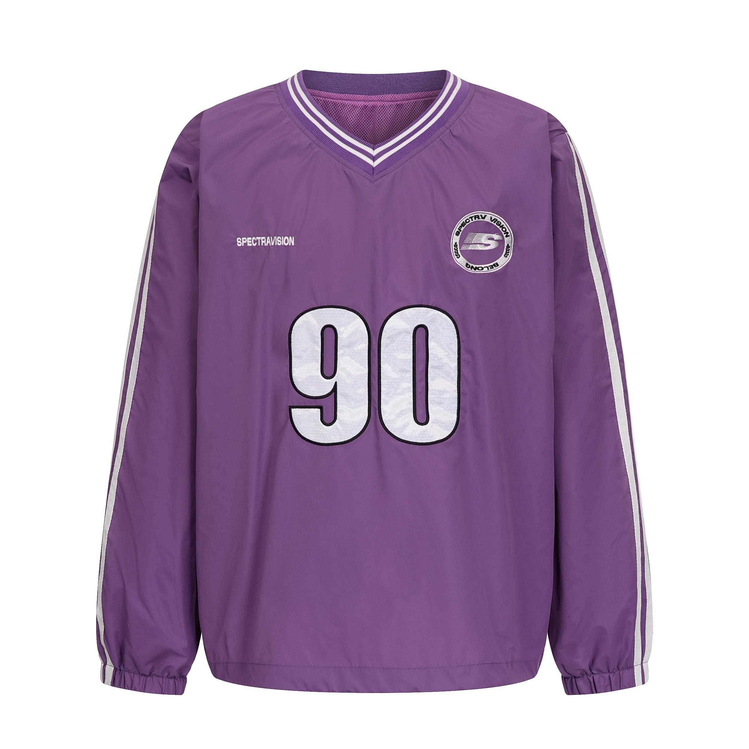 Retro Athletic Nylon Pullover | Varsity 90 Streetwear Top