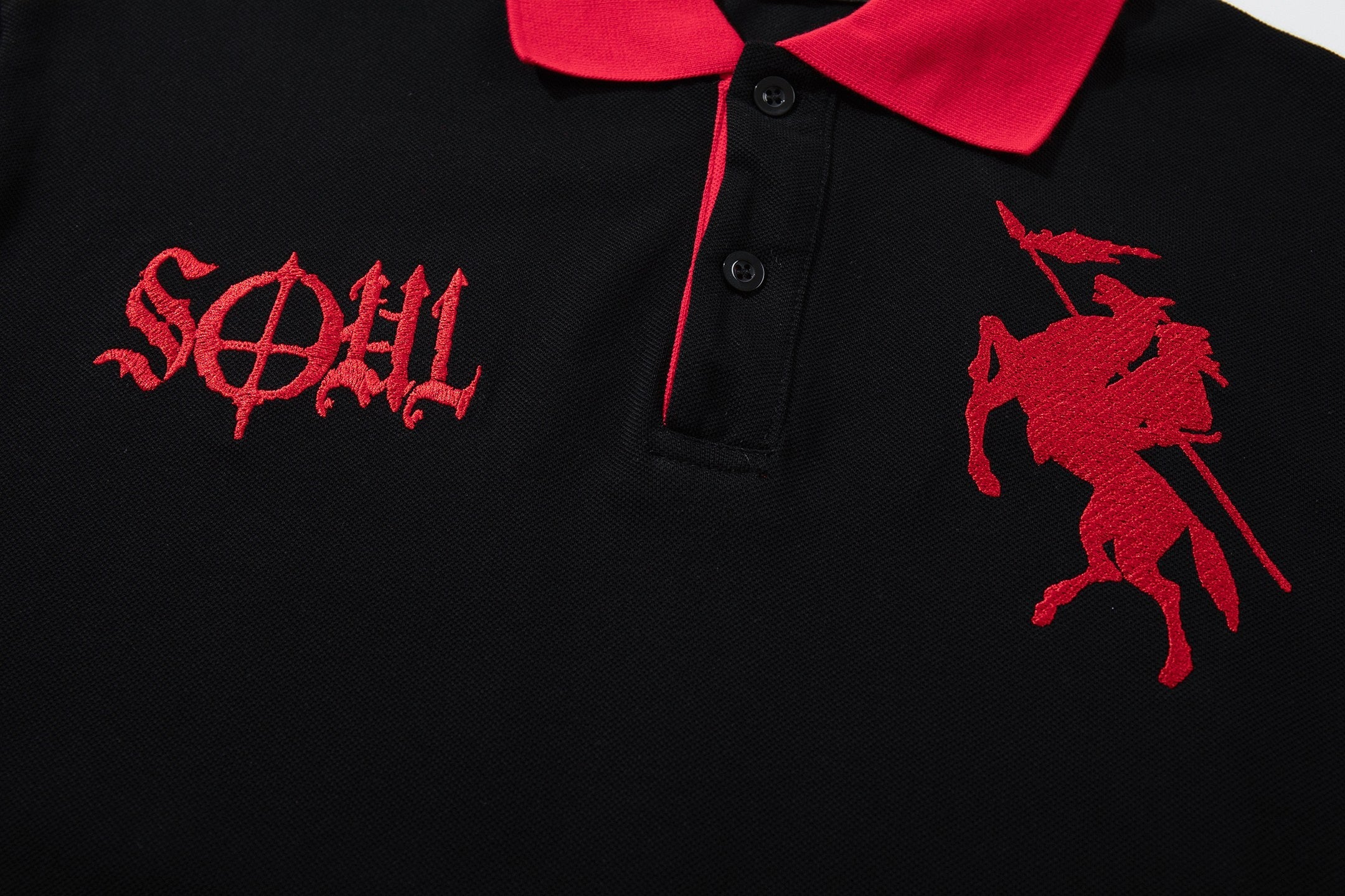 Omirad Spirit Gothic Polo Tee | Y2K Streetwear Oversized Fit