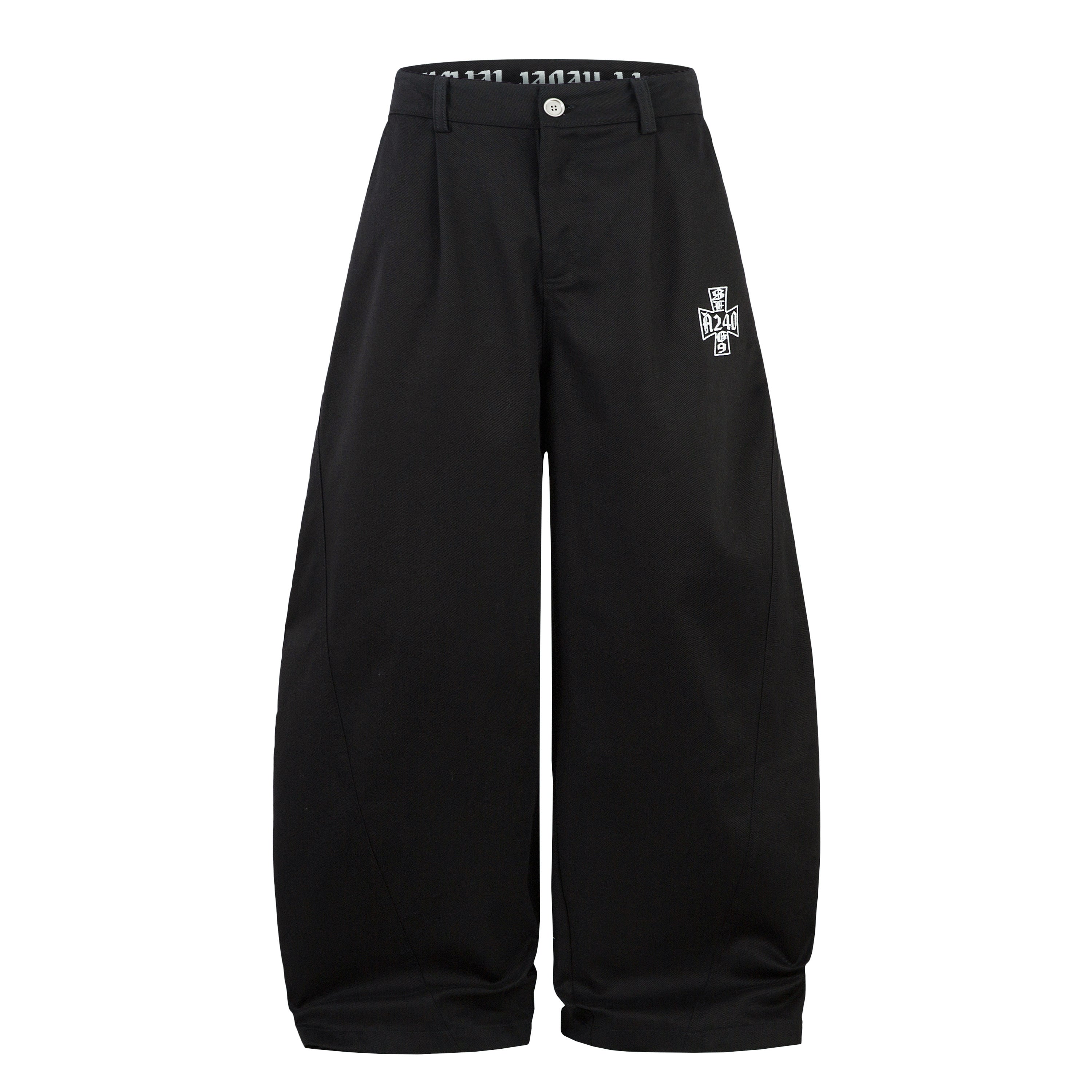Omirad Curved Barrel-Leg Pants | Gothic Streetwear Trousers