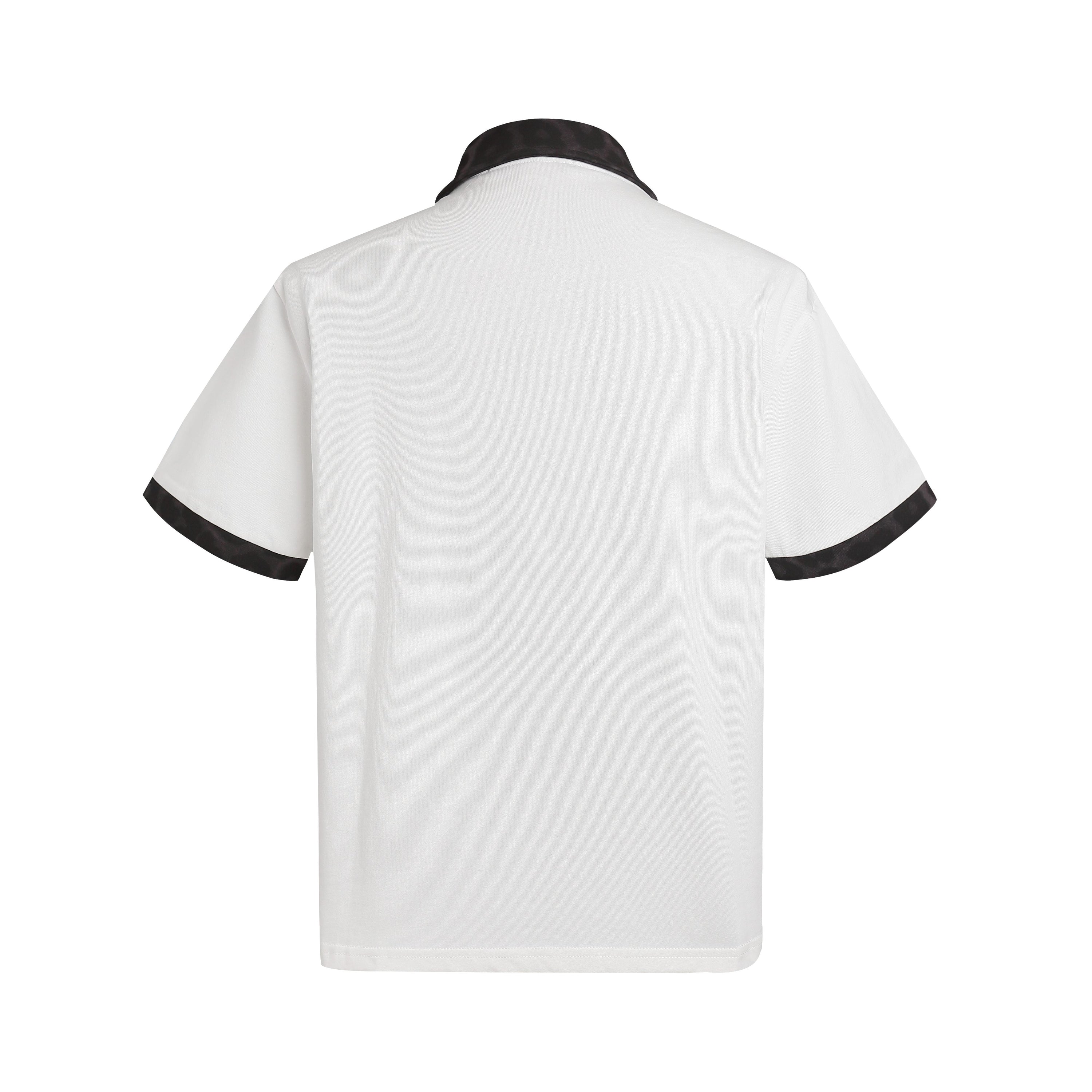 Leopard Collar Graphic Polo Shirt | Y2K Streetwear R1