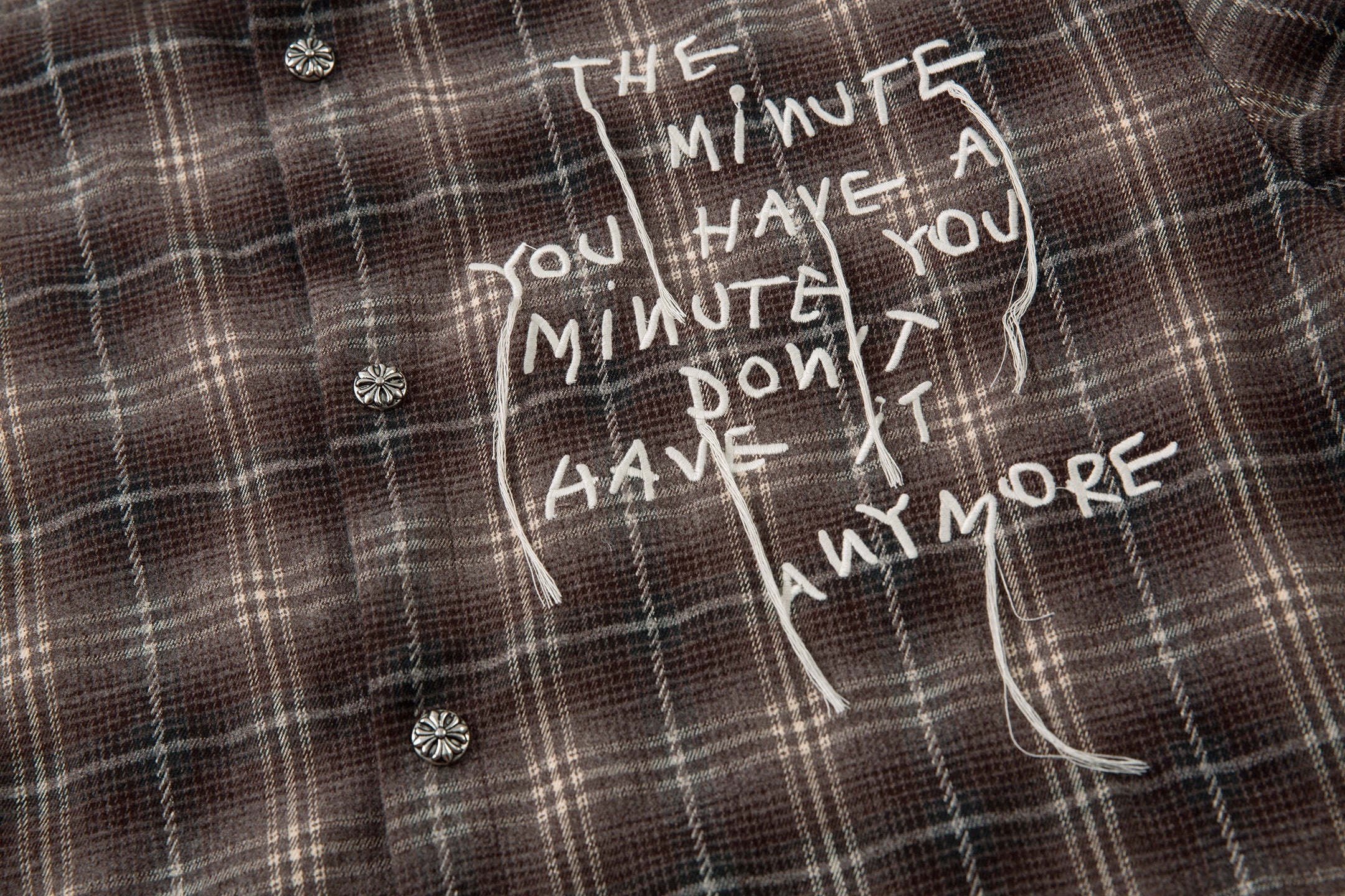 Layered Plaid Fringe Shirt | Grunge Streetwear Button-Up
