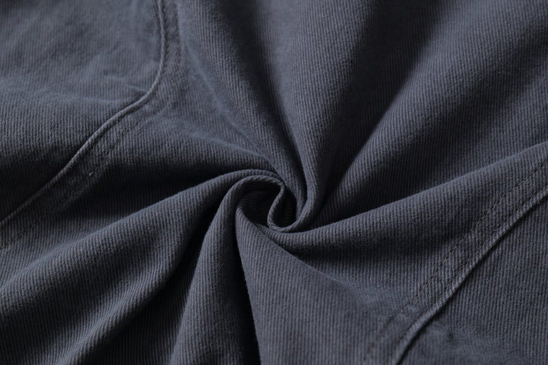 Washed Curved-Panel Bomber Jacket | Relaxed Fit Cotton