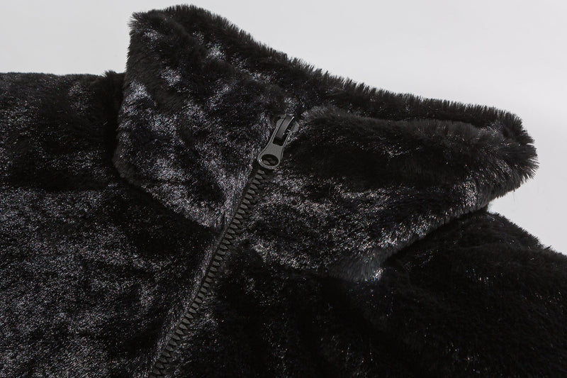 Omirad Gothic Fuzzy Statement Jacket | Dark Street Style