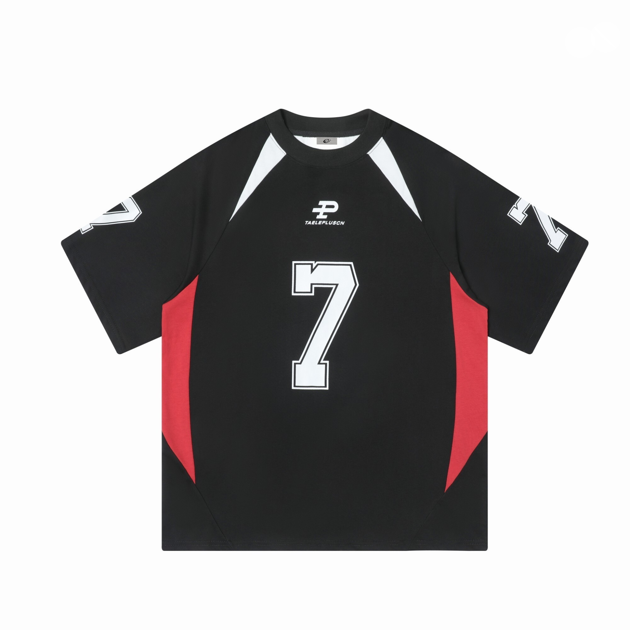 Number 7 Varsity Jersey Tee | Colorblock Streetwear T-Shirt
