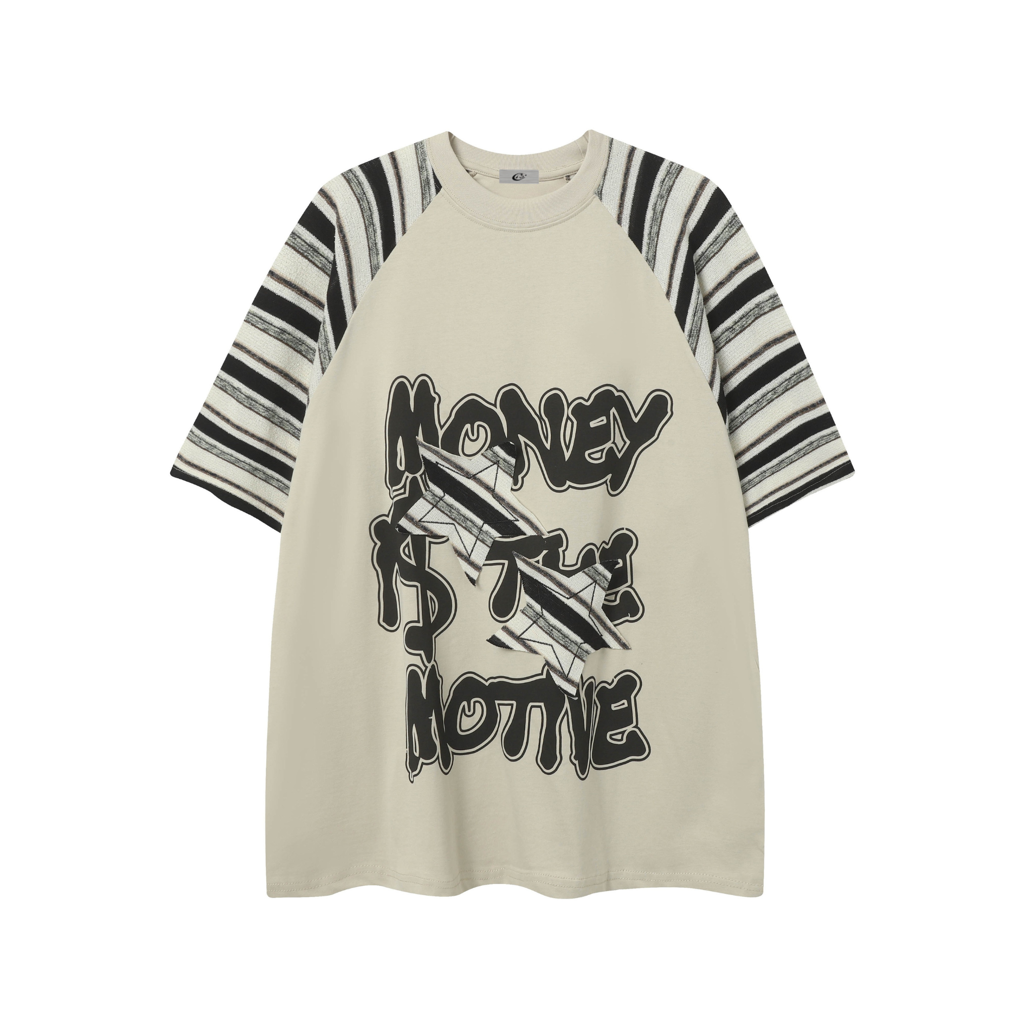 Omirad Money Is The Motive Patchwork Graphic T-Shirt