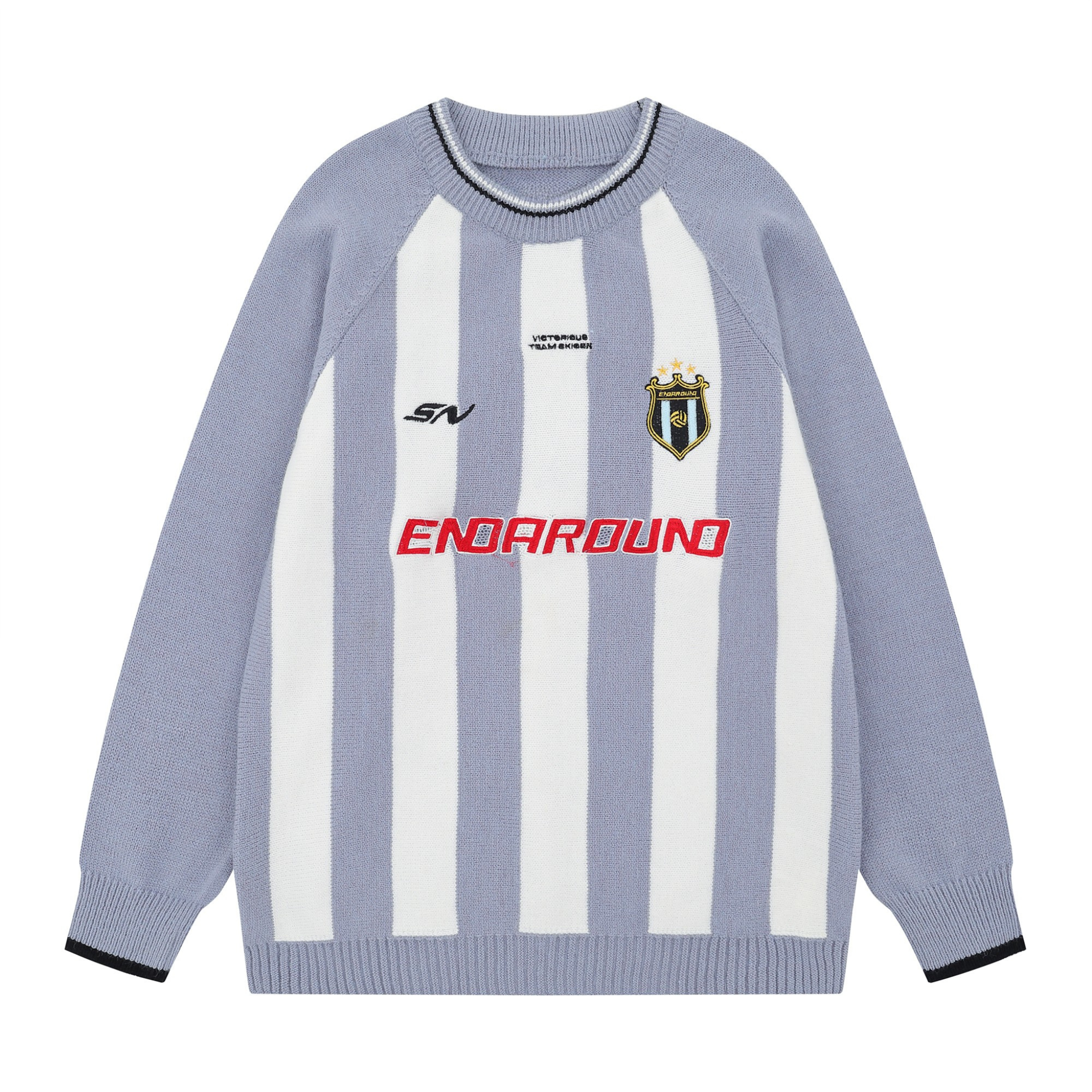 Endaround Striped Crest Knit Sweater | Retro Soccer Style