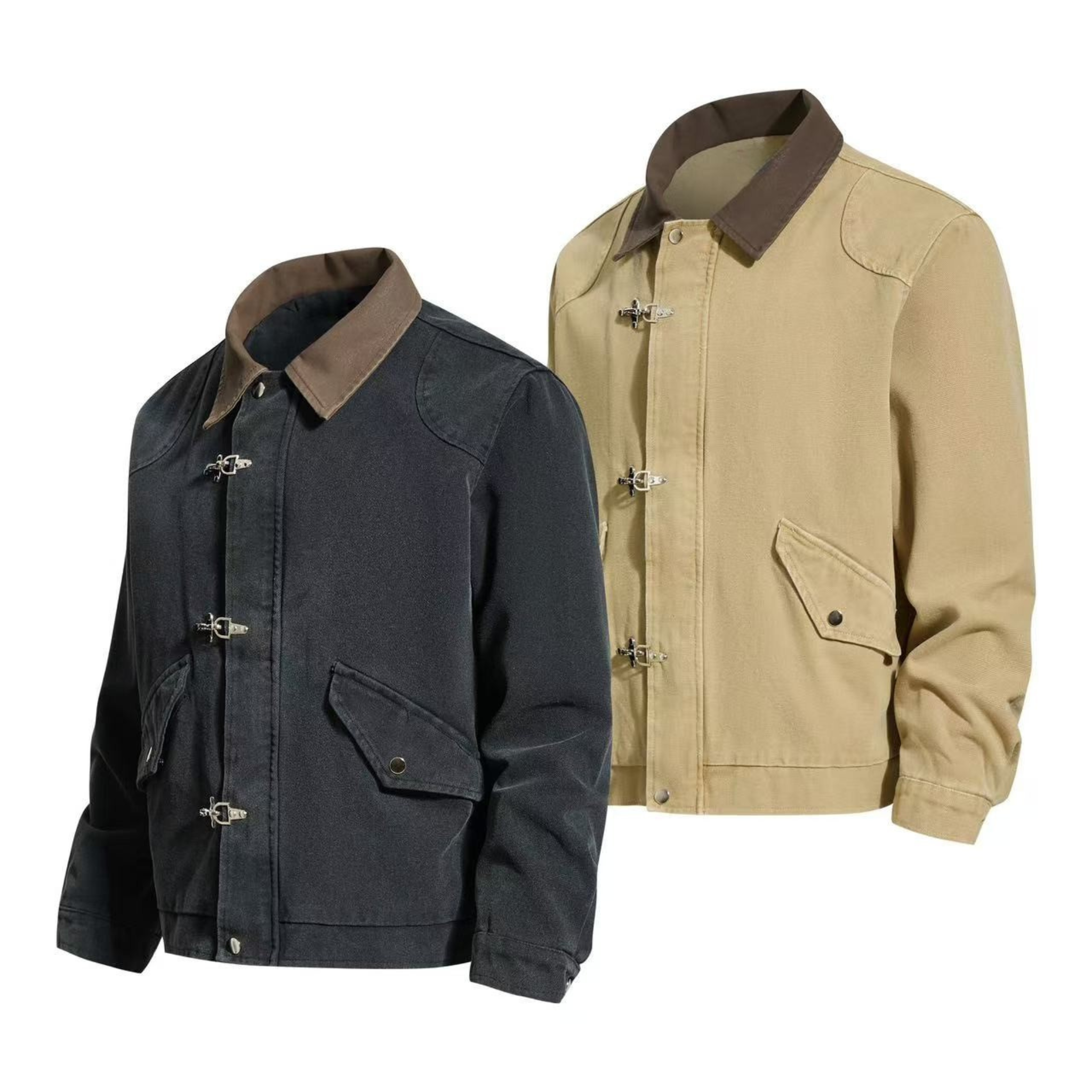 Omirad Classic Toggle Work Jacket | Cropped Utility Jacket
