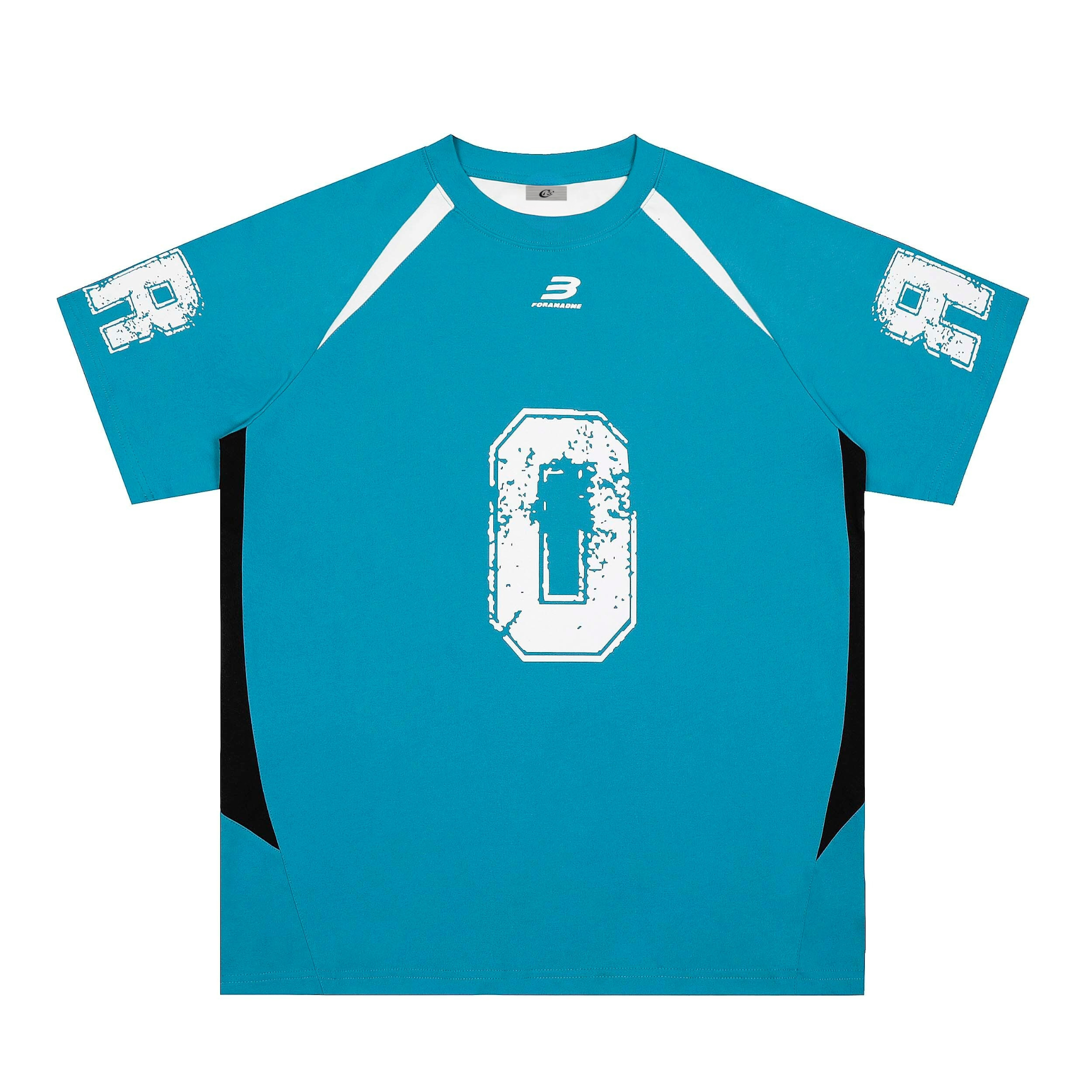 Varsity Number Patchwork T-Shirt | Athletic Color Block Tee