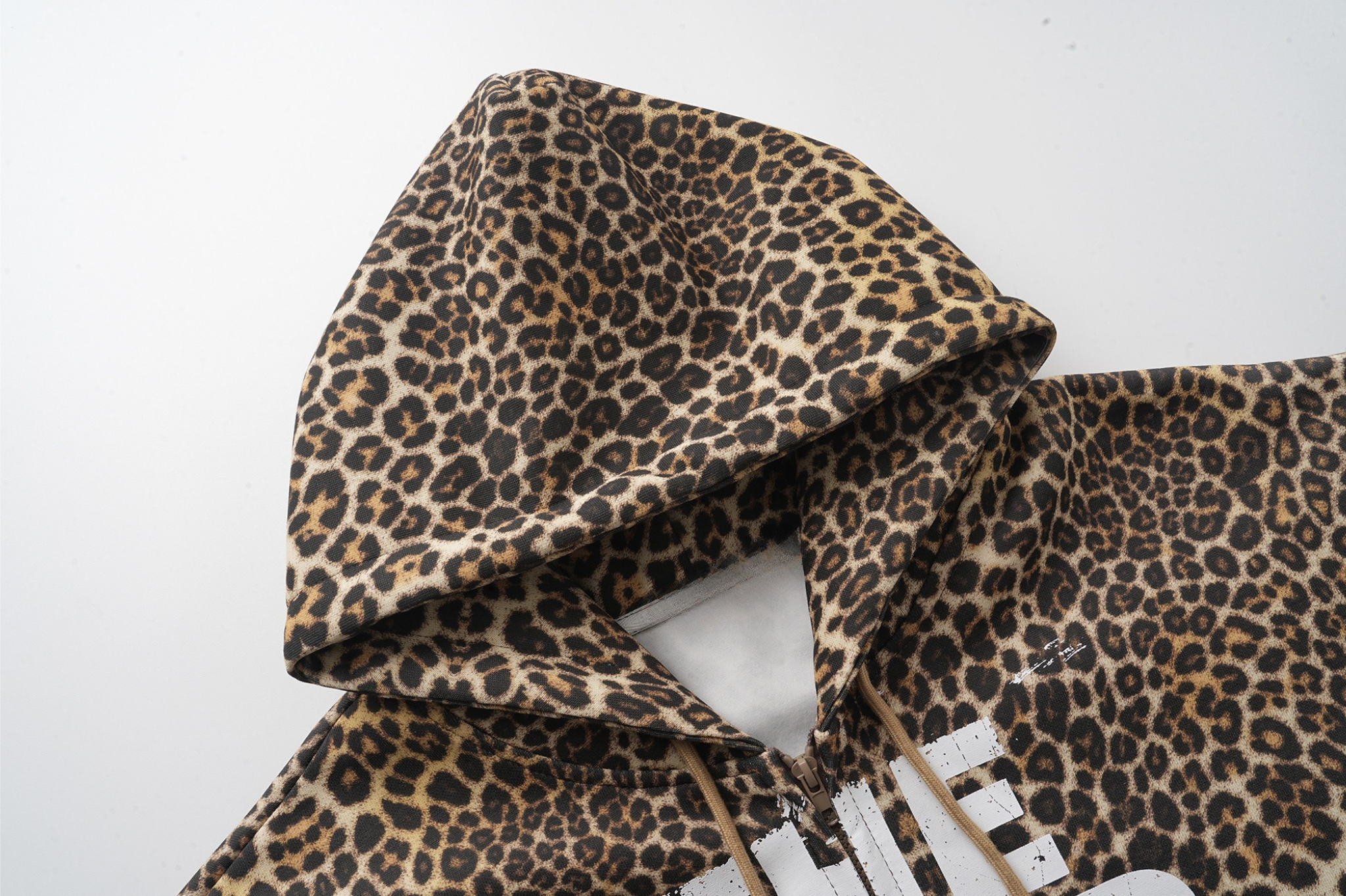 Leopard Print Graphic Zip-Up Hoodie | Bold Streetwear
