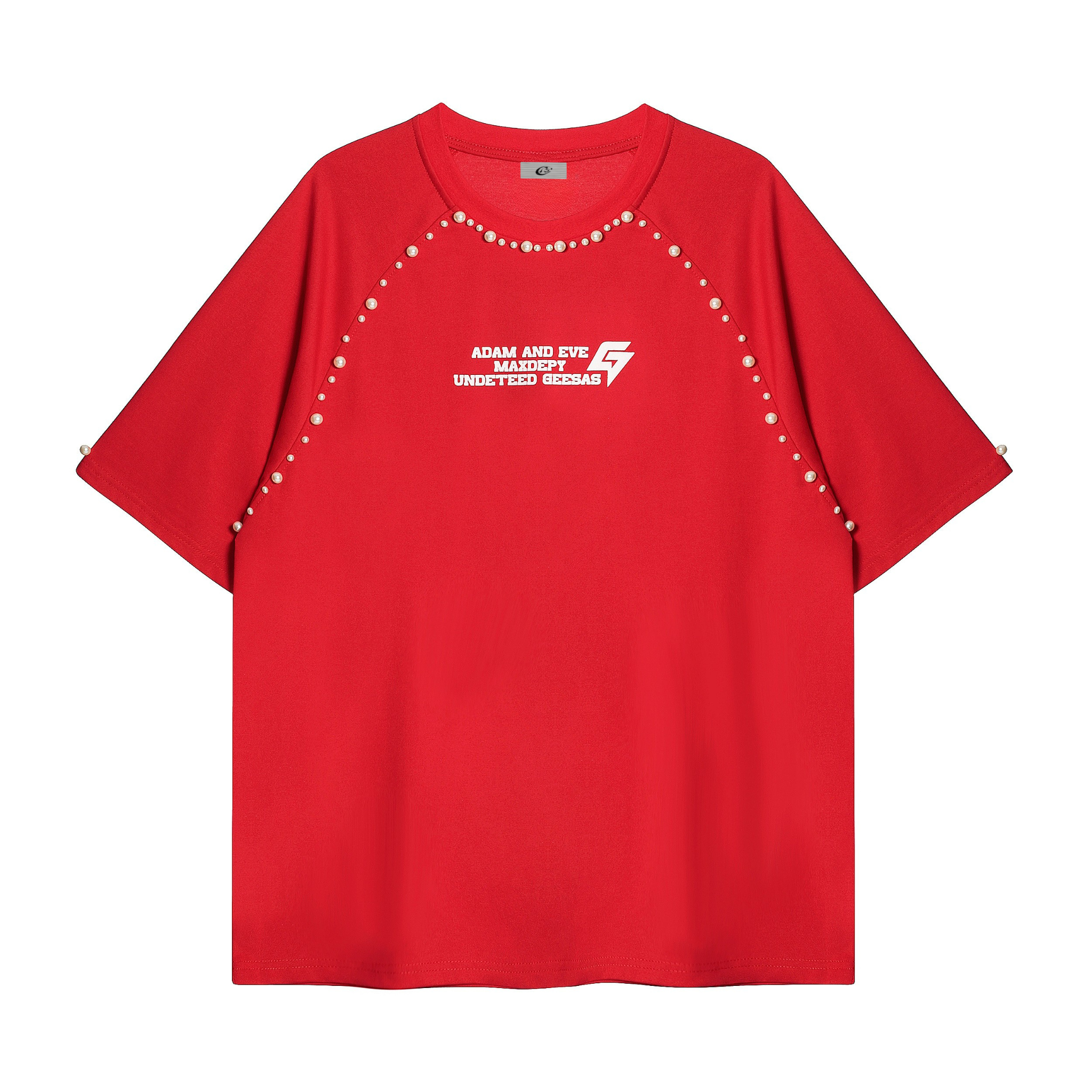Studded Raglan Graphic Tee | Streetwear Cotton T-Shirt