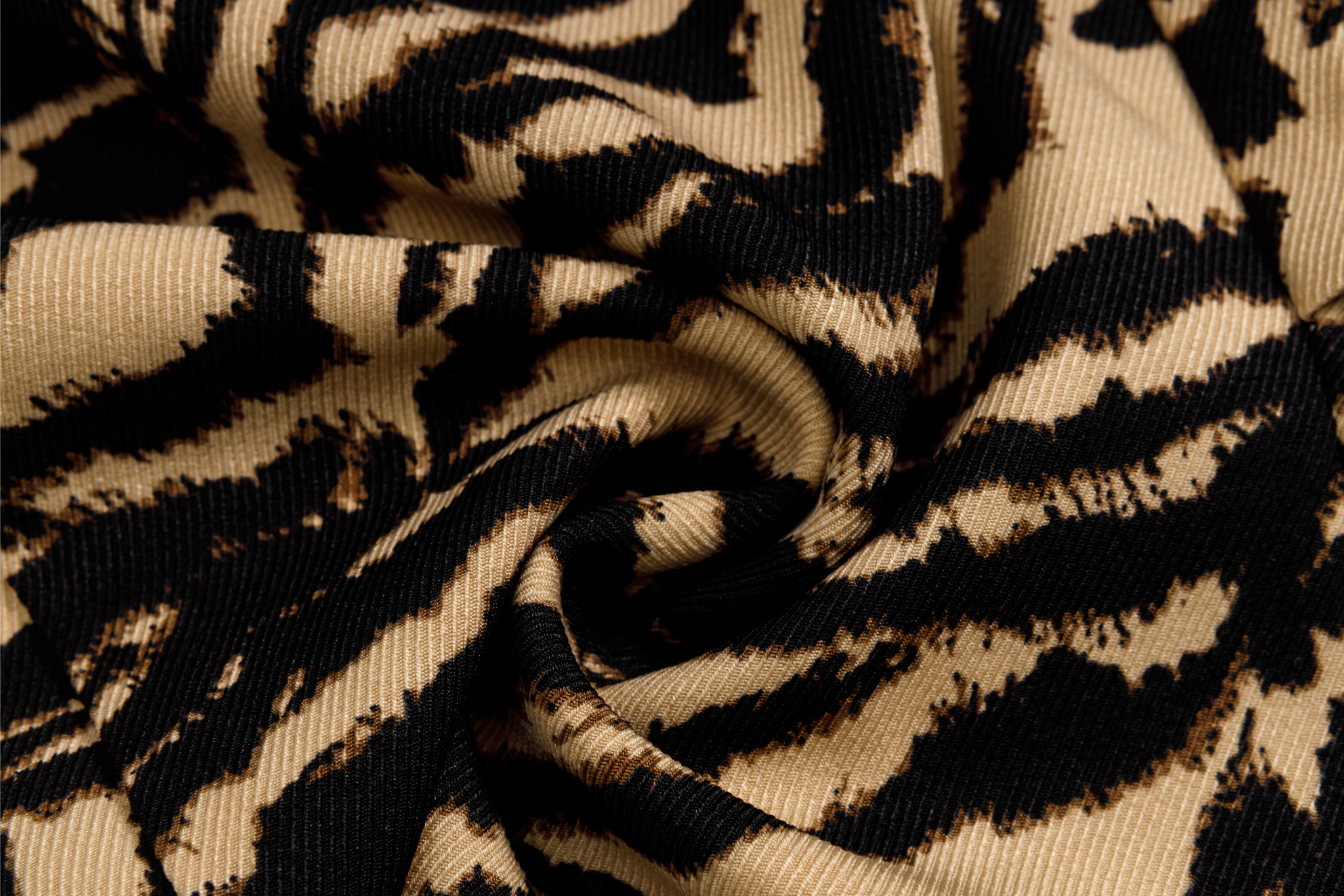 Zebra Print Wide-Leg Pants with Asymmetric Wrap Panel