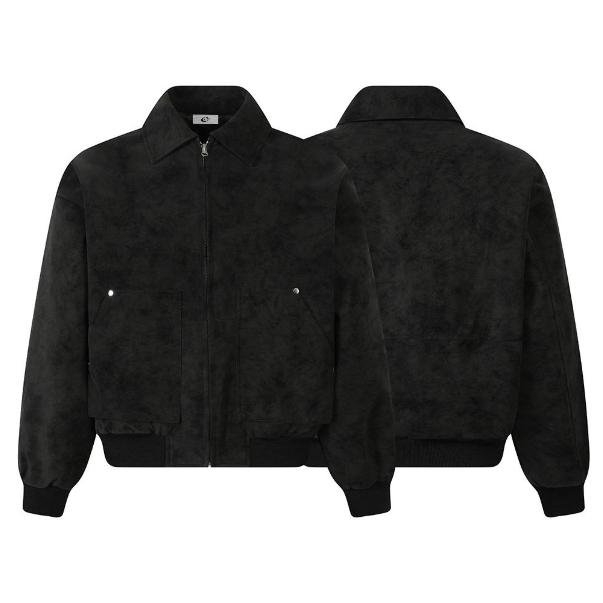 Omirad Vintage Suede Texture Bomber Jacket | Retro Workwear