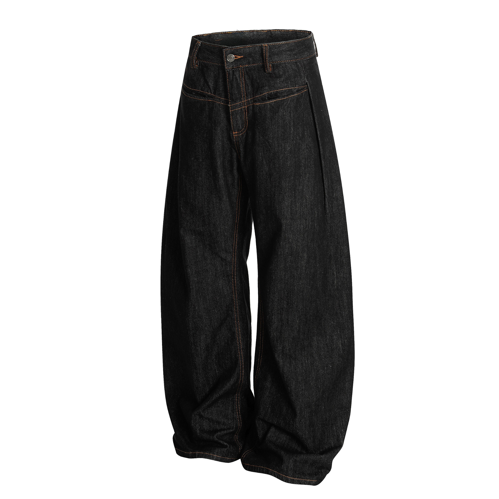 Omirad Wide-Leg Balloon Denim Jeans | Raw Black