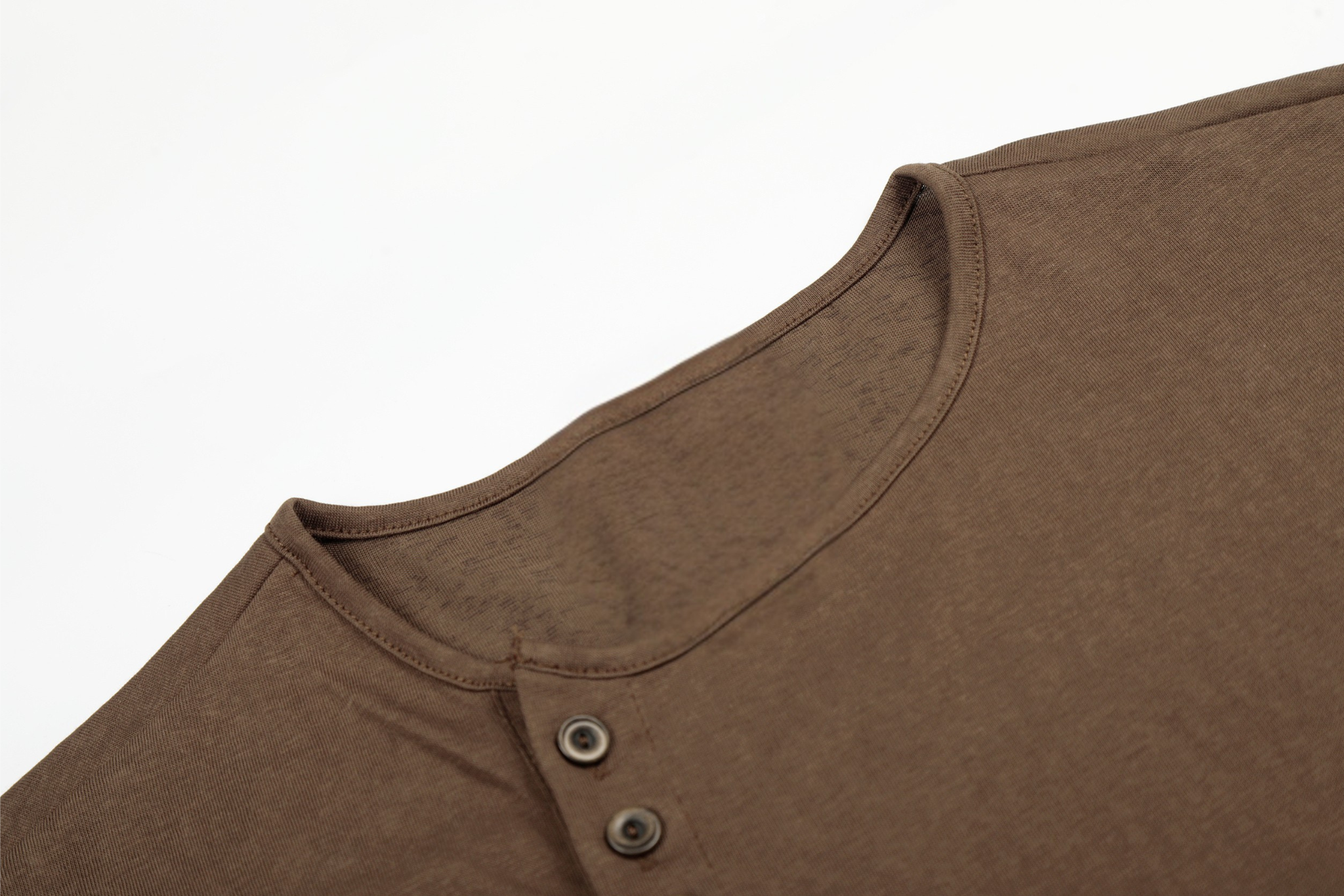 Classic Henley Long Sleeve T-Shirt | 100% Cotton