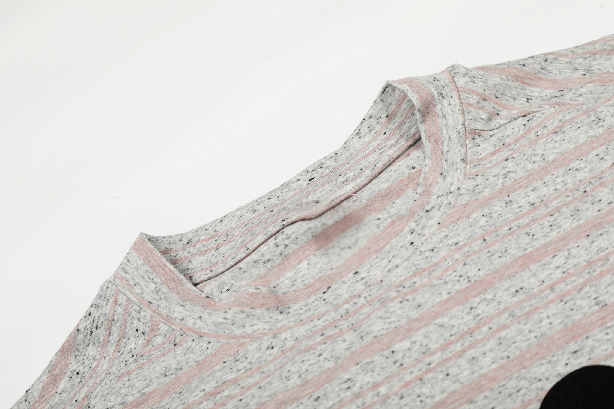 Men's F*CK Graphic Striped Long Sleeve Crewneck Tee