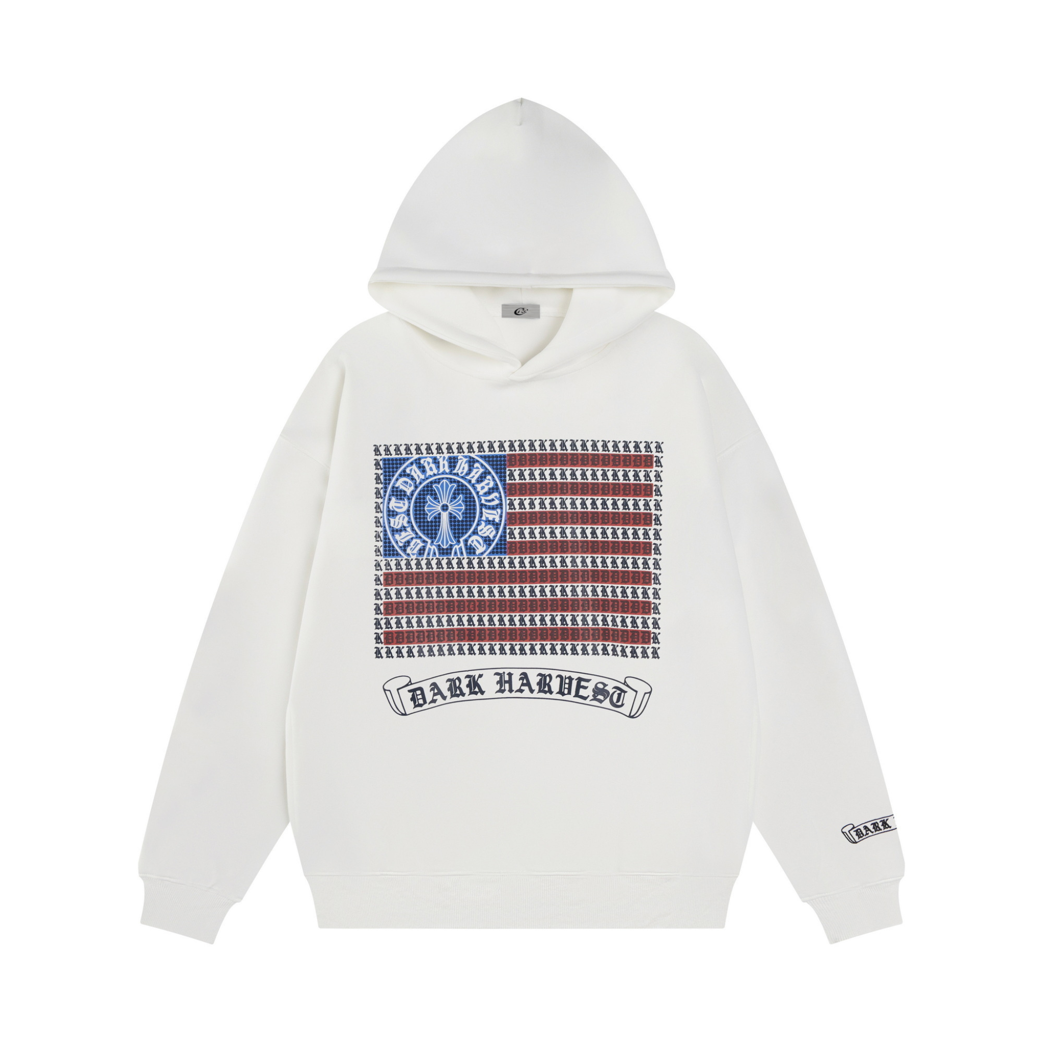 Dark Harvest Flag Graphic Hoodie | Streetwear Pullover