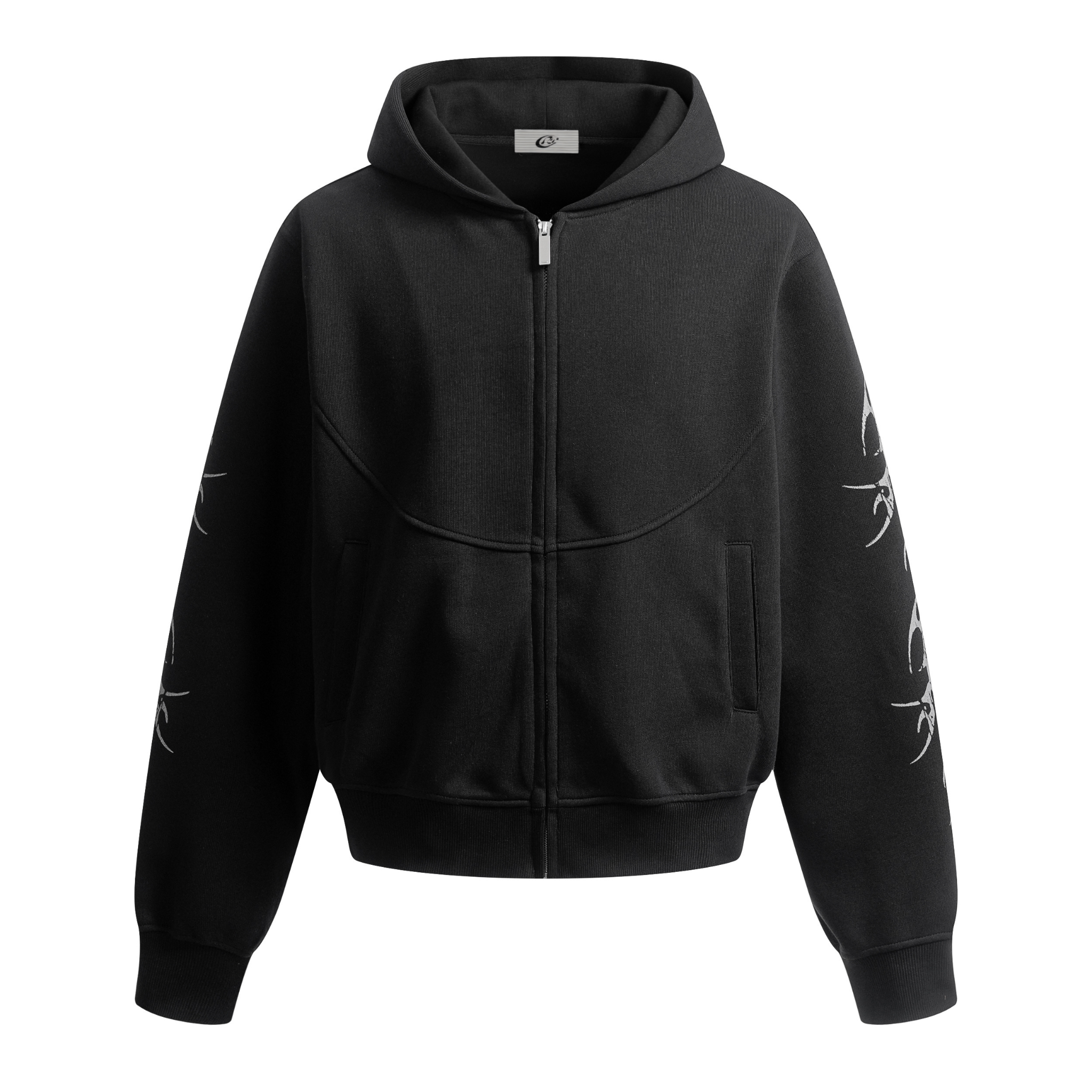 Omirad Tribal Curve Zip Hoodie | Streetwear Zip-Up