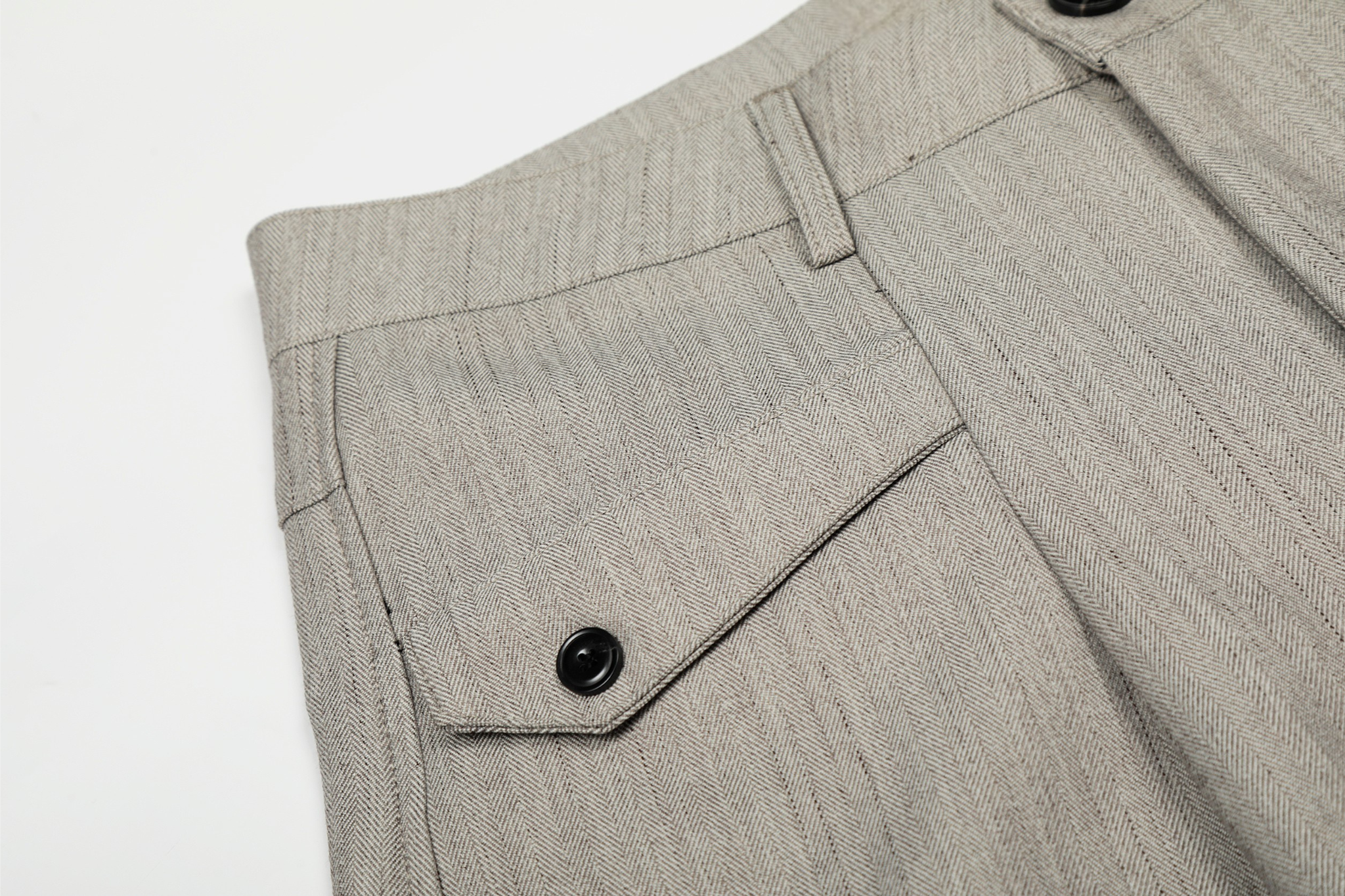 Omirad Wide-Leg Tailored Trousers | Light Grey Barrel Pants