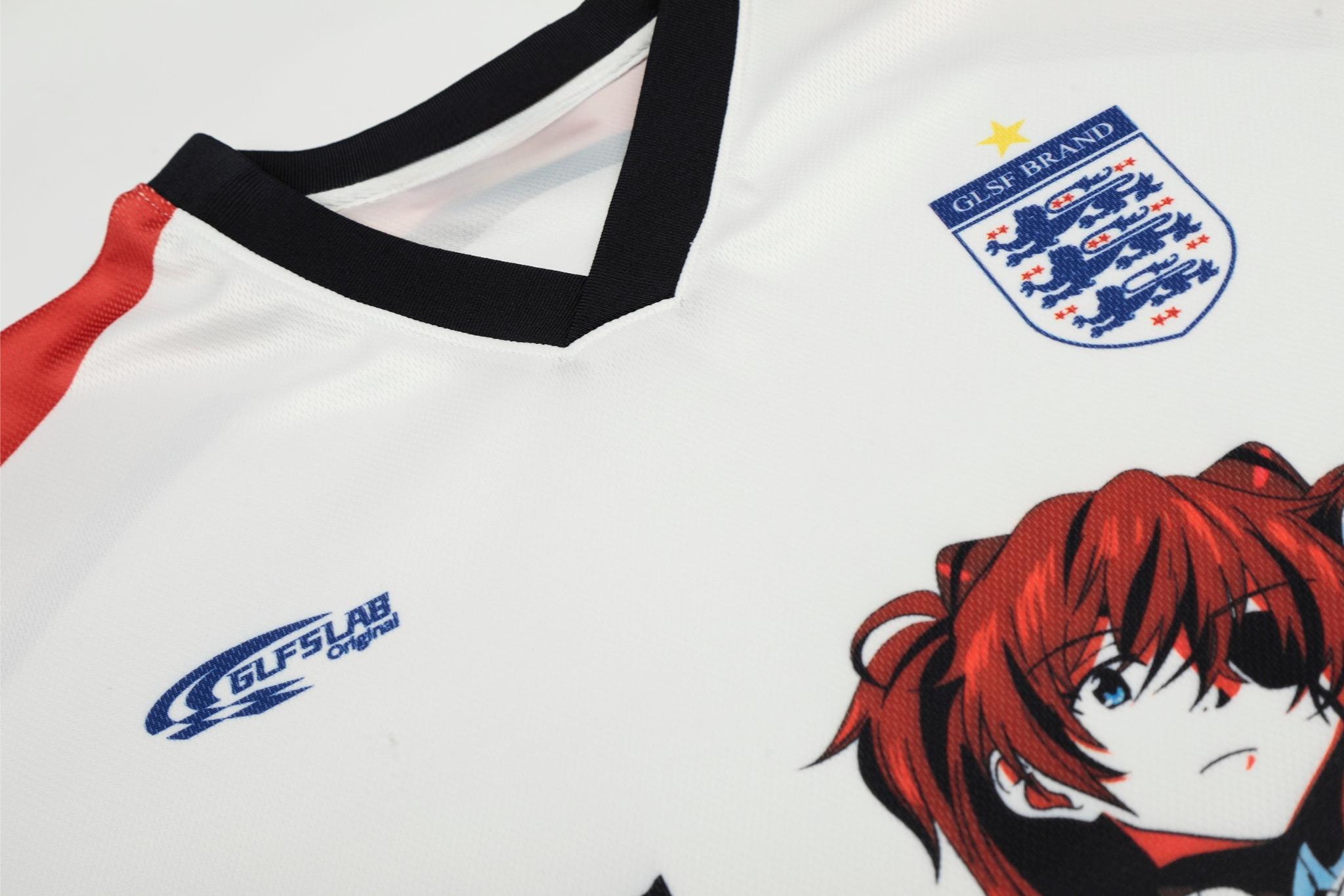 Neon Genesis Evangelion Anime Graphic Mesh Soccer Jersey