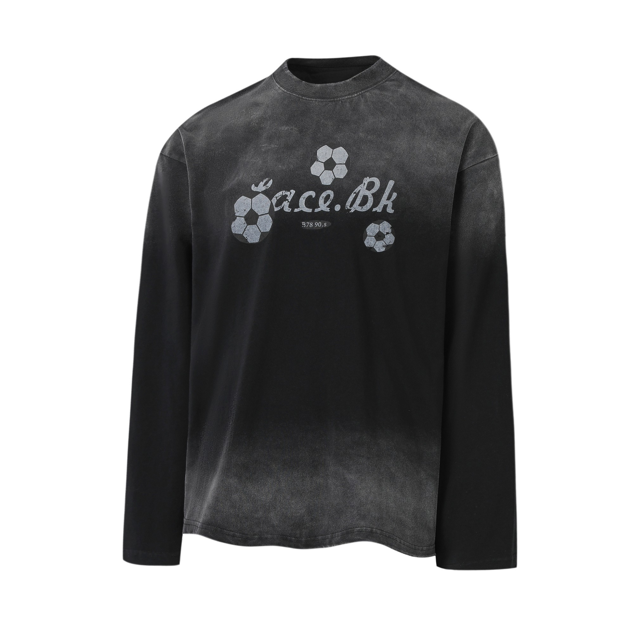 Soccer Graphic Gradient Long-Sleeve Tee | Streetwear Cotton