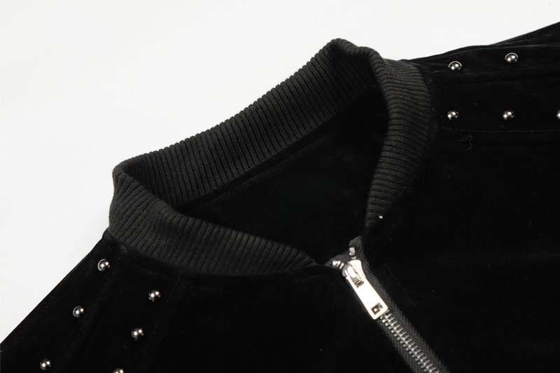 Camo Sleeve Varsity Bomber Jacket with Stud Detail